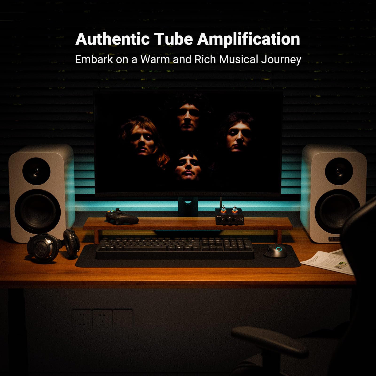 Fosi Audio P3 Tube Preamp Headphone Amplifier Home Audio Preamplifier Mini Vacuum Pre Amp Receiver With Bluetooth Aptx Ll Hd Bas