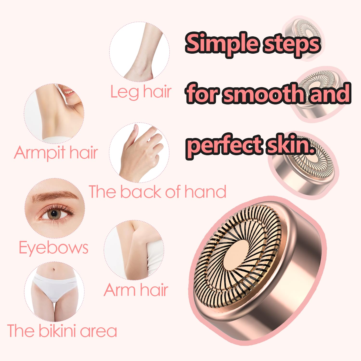 Generation 2 Replacement Heads For Flawless Facial Hair Remover, Replacement Blades For Finishing Touch Flawless Hair Removal, W