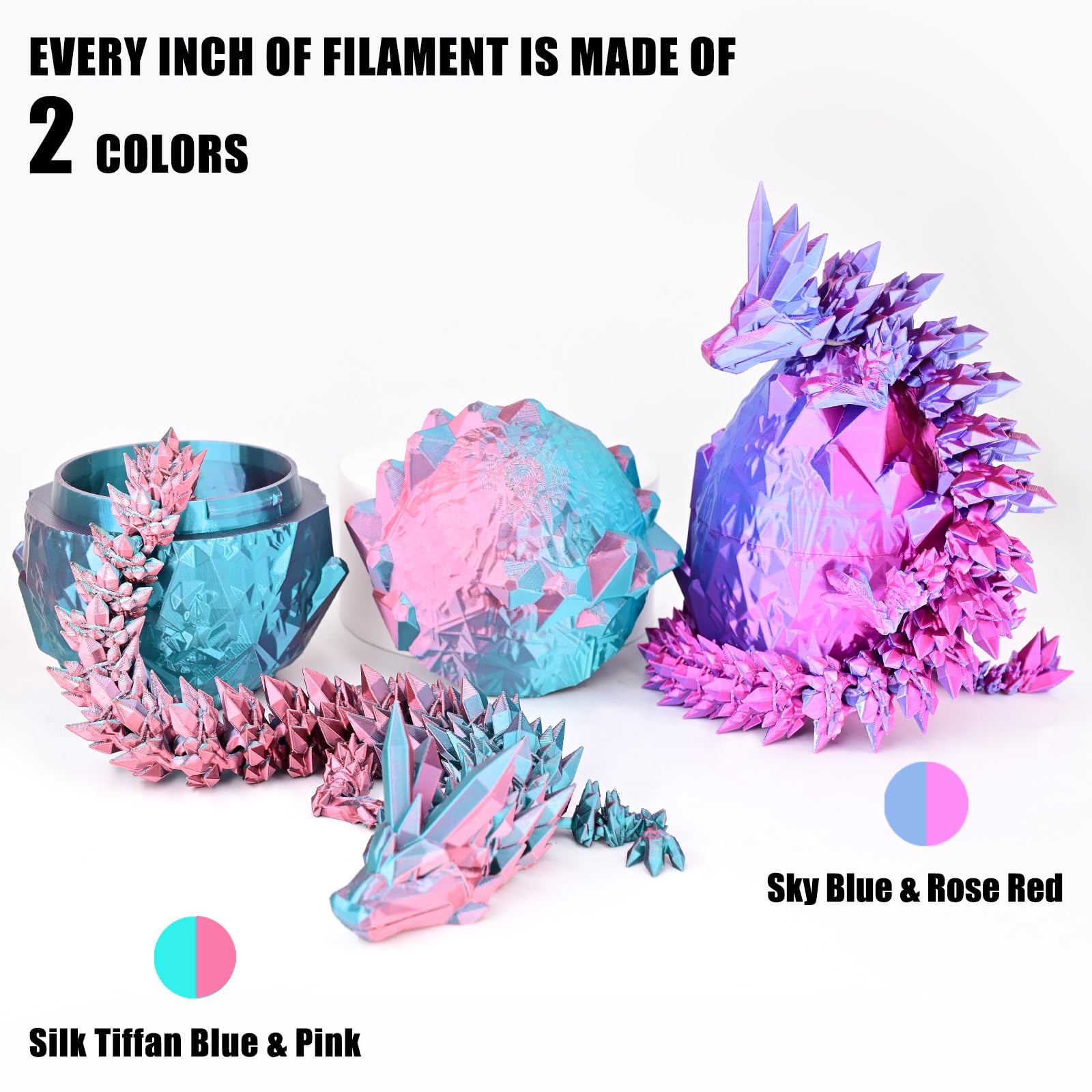 Ovv3D 3D Printer Filament, Pla Filament 1.75Mm Bundle, Dual Color Filament, Coextrusion 3D Filament, Silk Pla, 3D Printing Filam