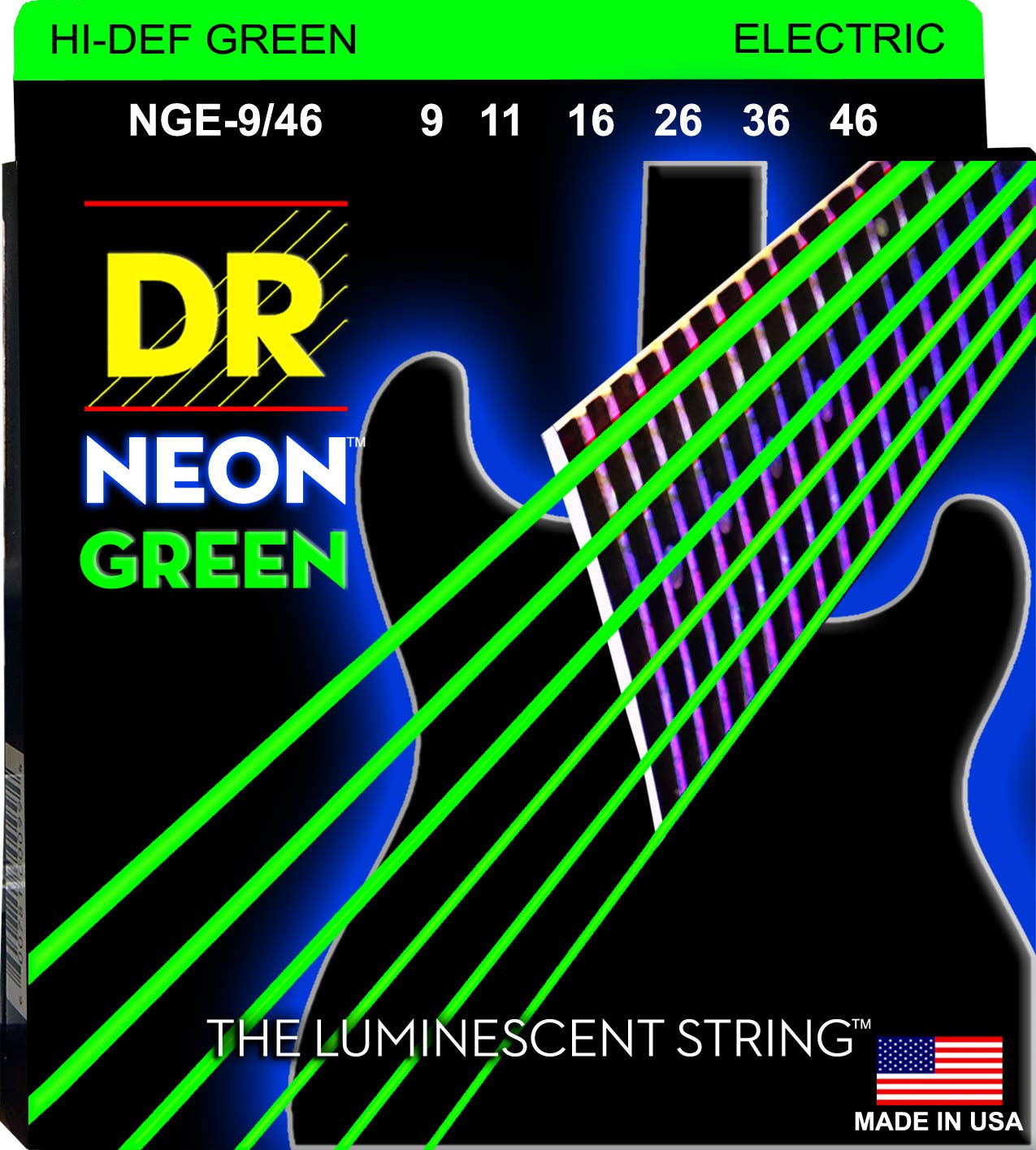 Dr Strings Hi Def Neon Electric Guitar Strings (Nge 946)