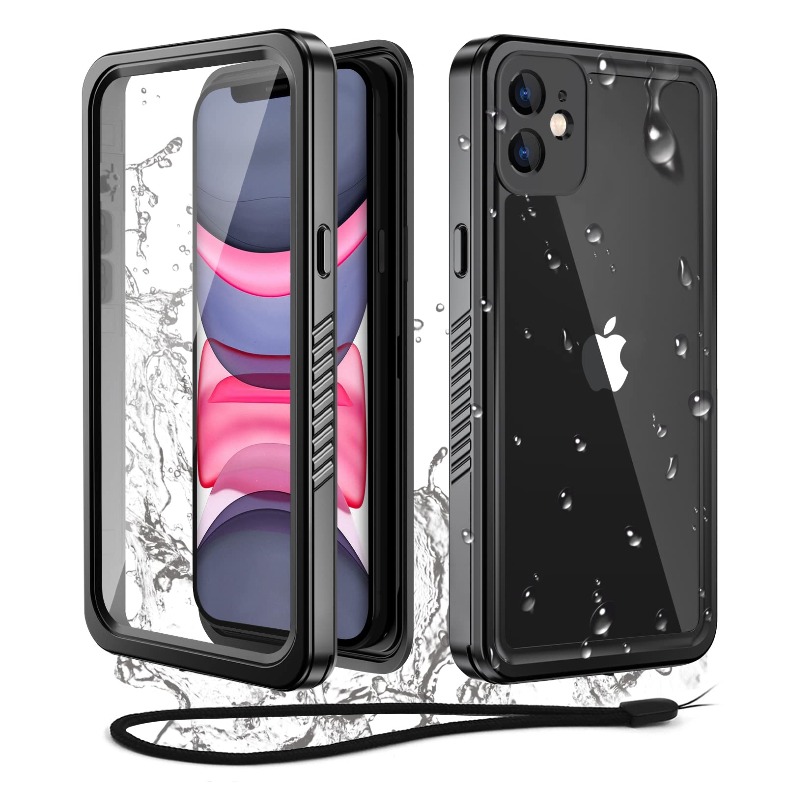 Wifort Iphone 11 Waterproof Case   Built In Screen Protector Water Resistant Cover Protective Drop Protection Hard, Shockproof F