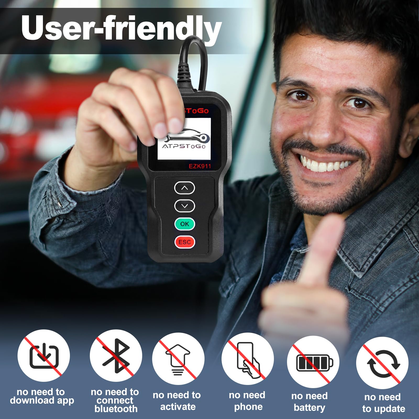 Atpstogo Diy Key Fob Replacement Fits For 2014 2015 2016 2017 Dodge Durango/Jeep Grand Cherokee 5 Buttons Keyless Entry Remote C