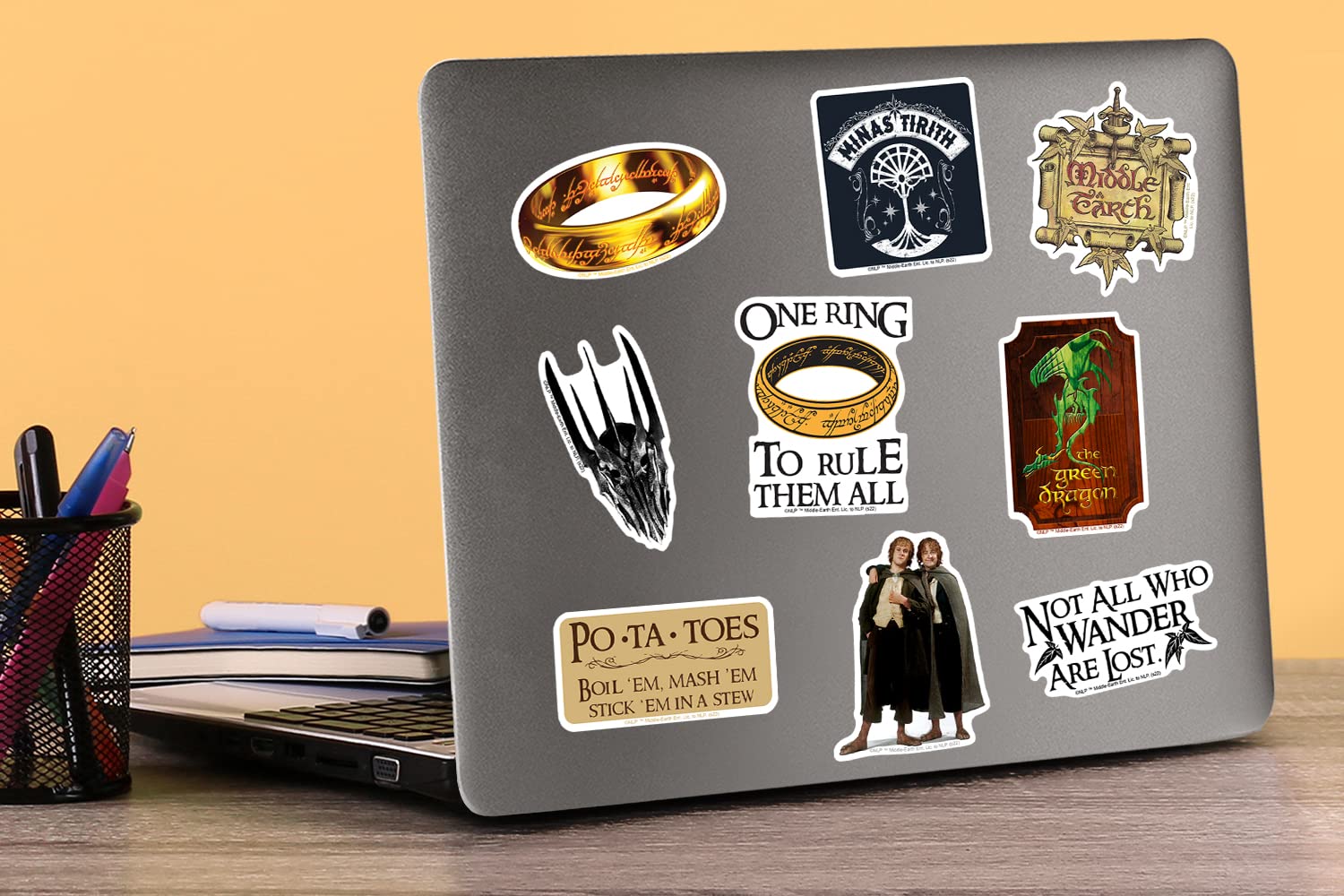 The Lord Of The Rings 50Ct Vinyl Large Deluxe Stickers Variety Pack   Laptop, Water Bottle, Scrapbooking, Tablet, Skateboard, In