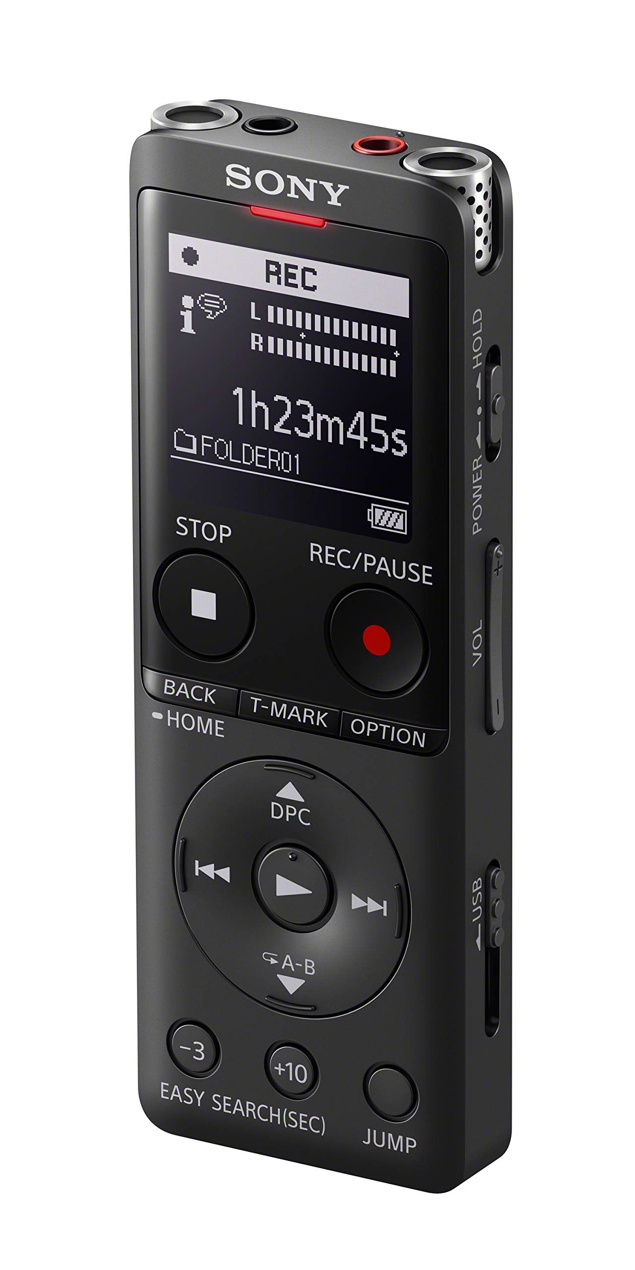 Sony Icd UX570 MP3/LPCM Digital Voice Recorder (Dictaphone) with Built in USB, 4GB, OLED Screen   Black