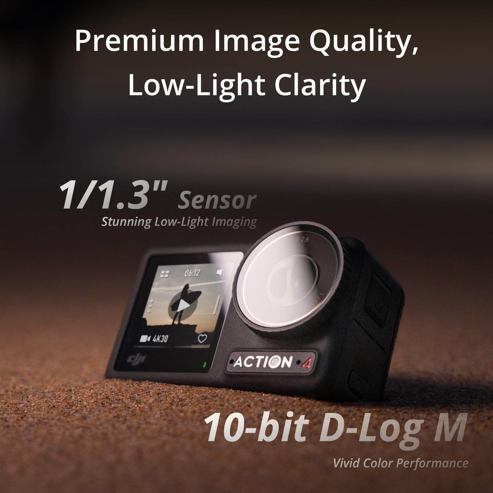 Dji Osmo Action 4 Motorcycling/Mountain Cycling Combo, Action Camera 4K With 155 Fov, 1/1.3-Inch Sensor, Stabilization, With Che