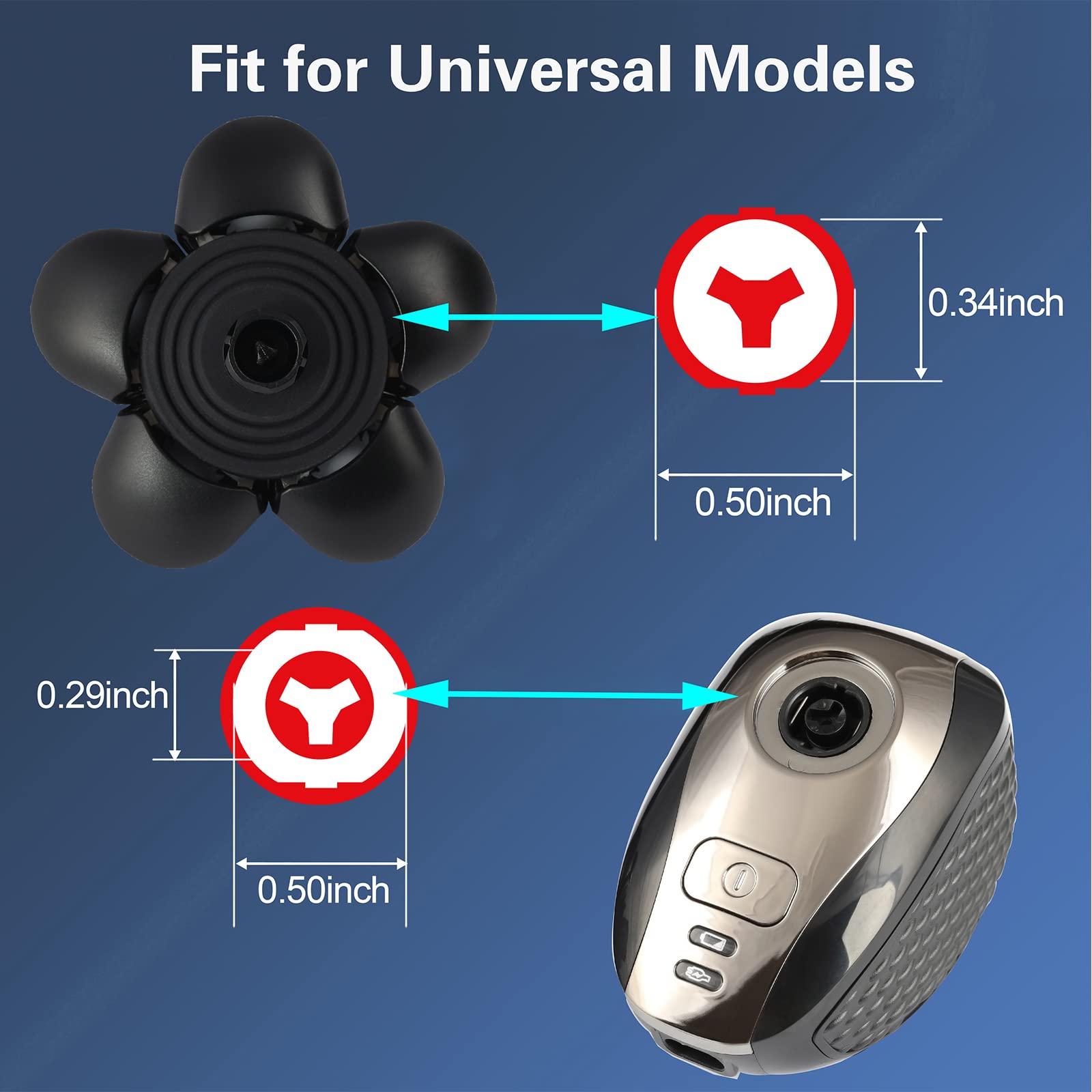 6 Blades Electric Shaver Replacement Heads Upgrade Razor Shaver Replaceable Floating Blades Wet And Dry For Bald And Face (Gold)