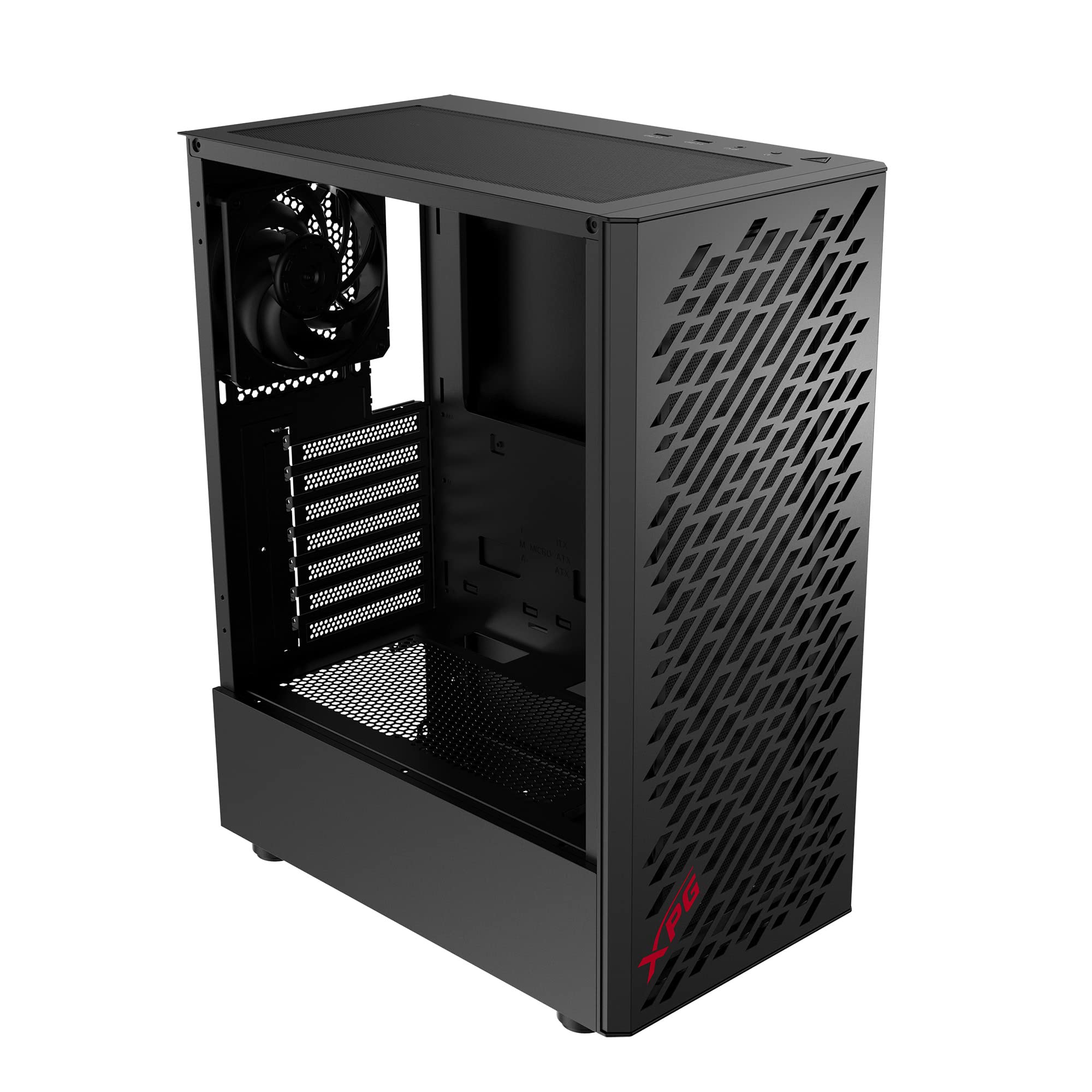 XPG Valor AIR Compact Midi Tower ATX PC Case (Magnetic MESH Front Bezel with Streamline Carving Pattern Design, Removable Dust F