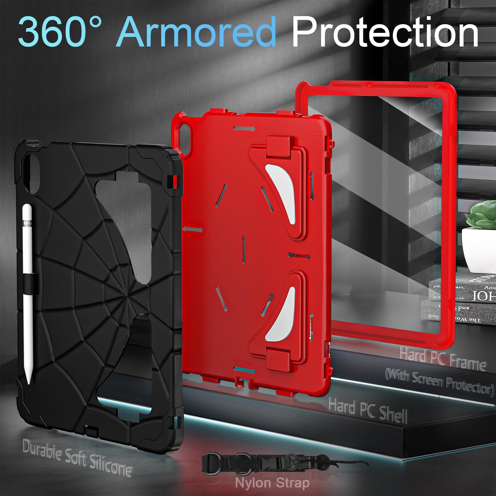 Auizotl Case For Ipad 10Th Generation Case 10.9 Inch,Kids Friendly For Ipad Case 10Th Generation With Screen Protector Shoulder