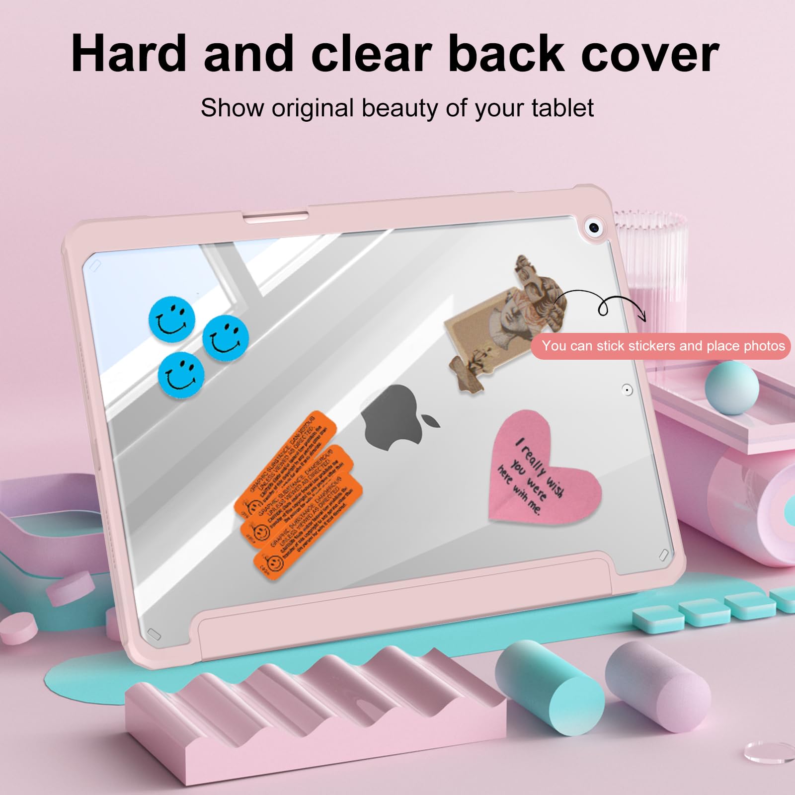 Jksml Case For Ipad 9Th/8Th/7Th Generation 10.2 Inch, Case With Pencil Holder For Ipad 9/8/7 2021/2020/2019, Hard Back Cover, Au