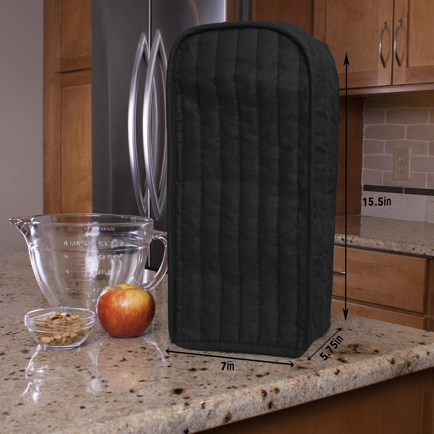Ritz Premium Universal Blender Cover, 7' X 15.5' X 5.75', Durable, Long Lasting, High Quality Polyester And Cotton Blend, Black