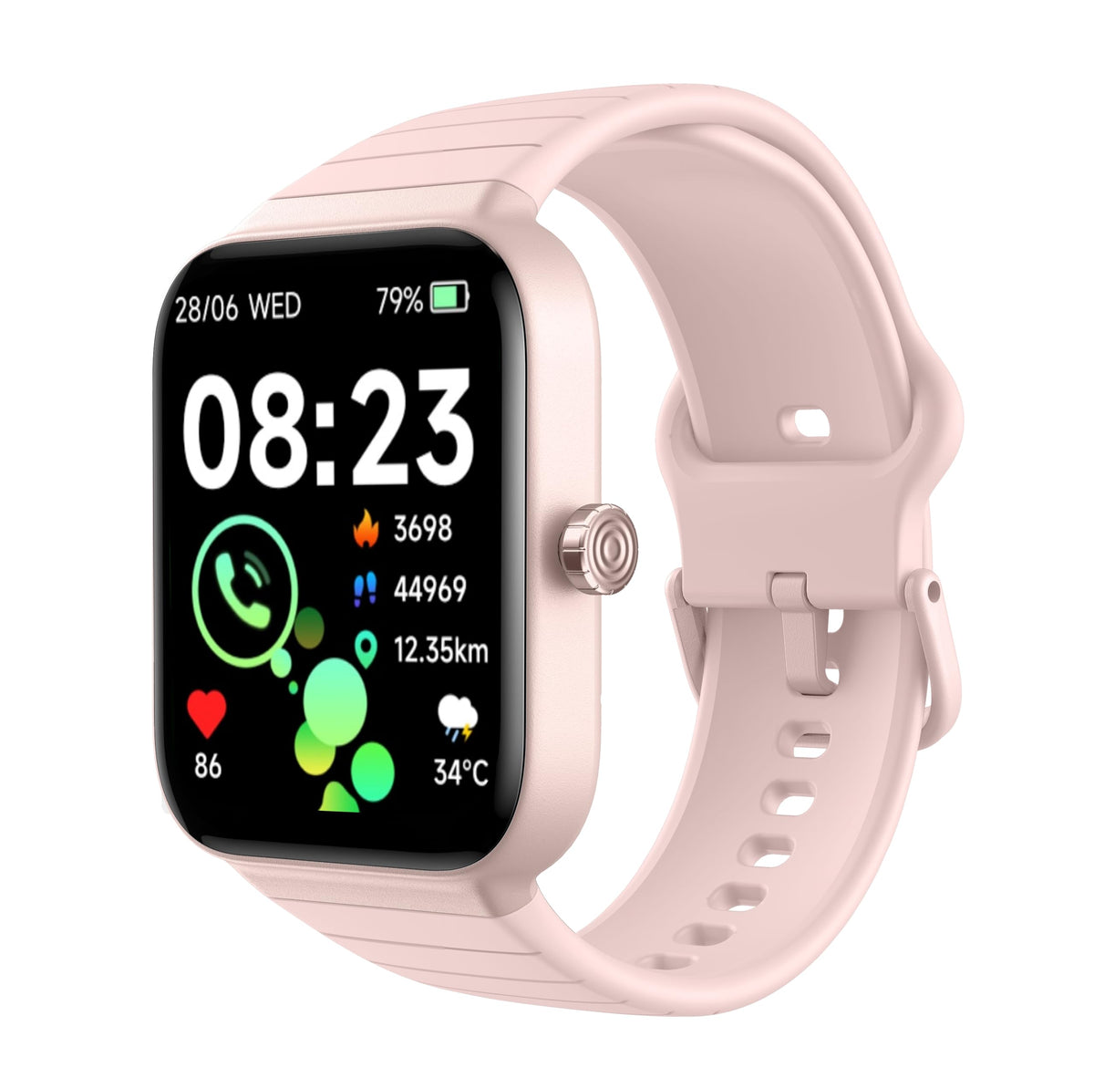 Smart Watch Answer/Make Call, Alexa Built In, Fitness Tracker With 100 Sport Modes, Heart Rate, Blood Oxygen, Stress And Sleep M
