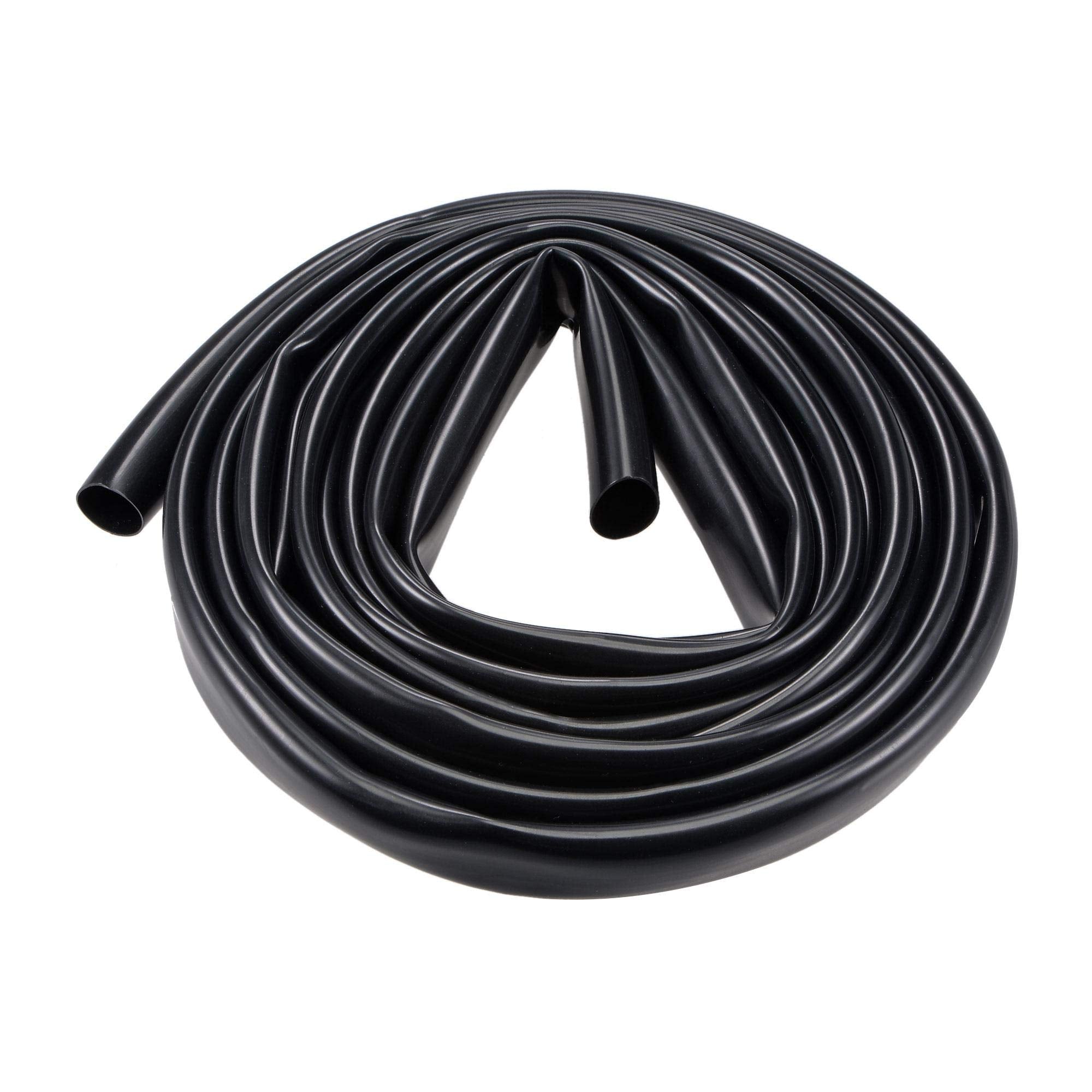 Uxcell Black Pvc Tube Wire Harness Tubing, 1/2 Inch(12Mm) Id 10Ft Sleeve For Wire Sheathing Wire Protection
