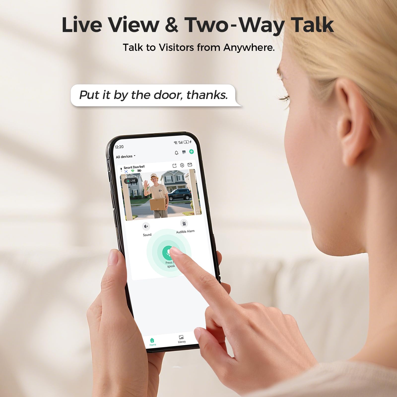 Belleye Db4 2K Battery Video Doorbell, Smart Wireless Doorbell Camera With Ring Chime, Live View With Two-Way Talk, Ai Detection