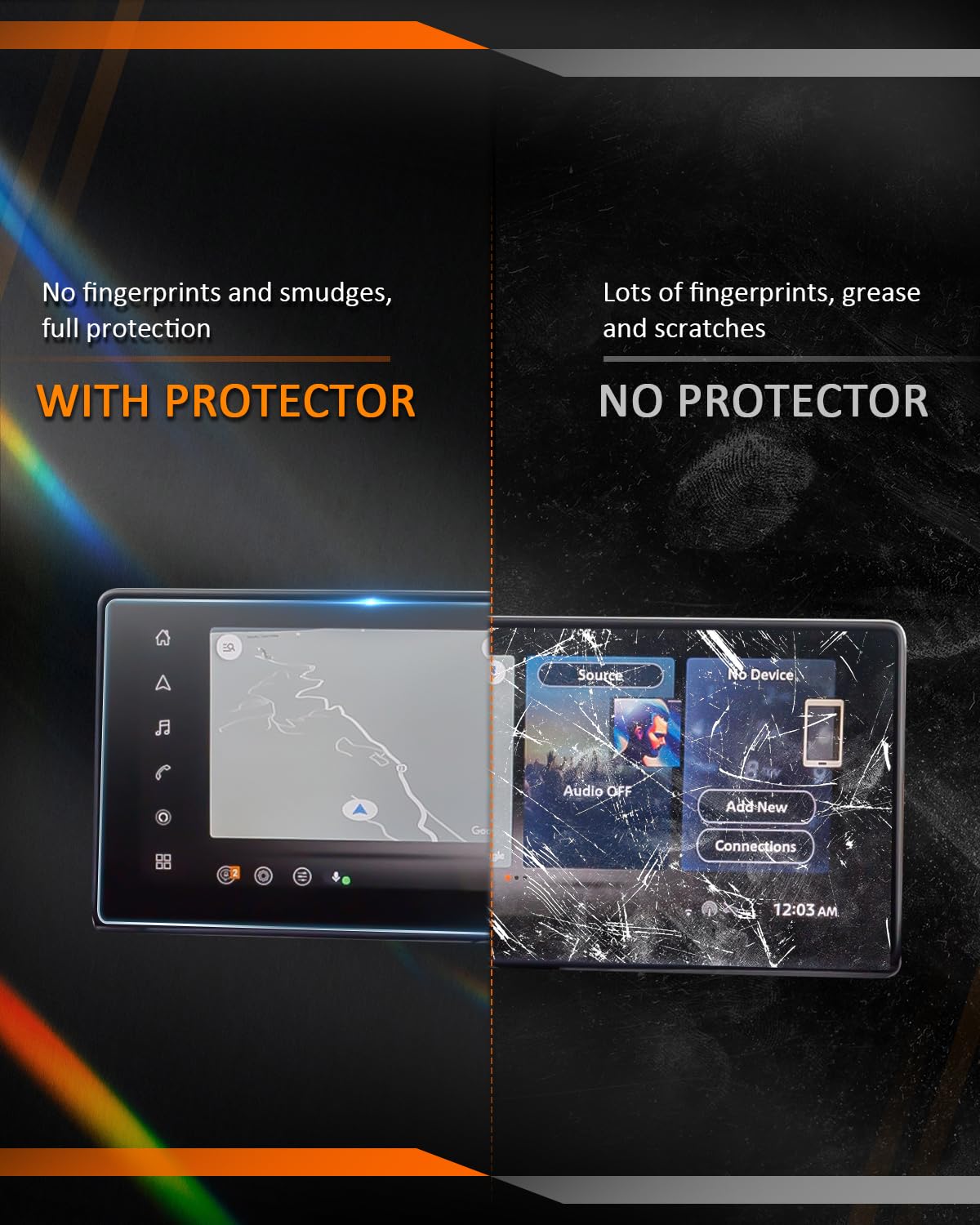 (2Pcs) Anti Glare Screen Protector For 2024 2025 Nissan Rogue, For 2023 2024 2025 Nissan Altima Accessories 12.3' Ultra Clear Anti Glare Screen Cover For Rogue/Altima