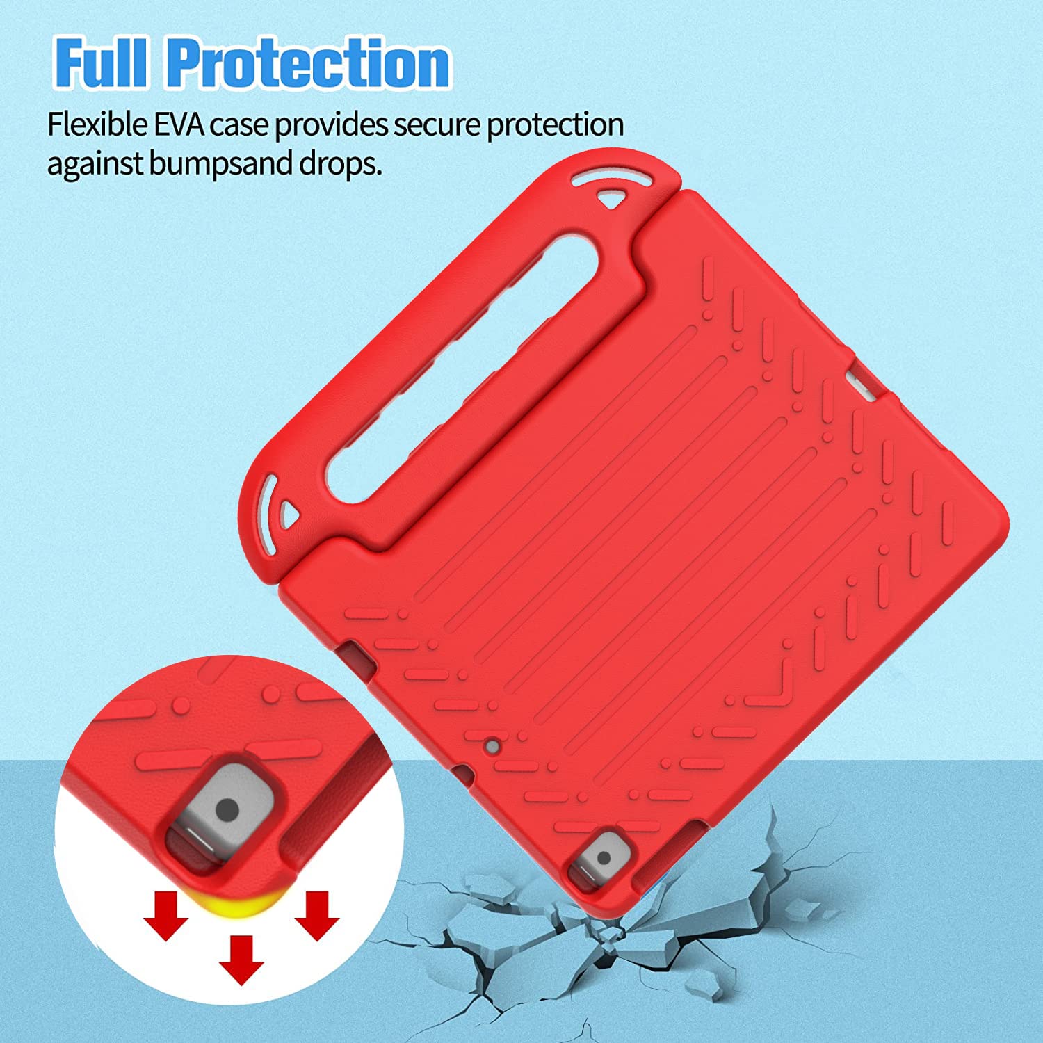 Bmouo Ipad 9Th/8Th/7Th Generation Case For Kids, Ipad 10.2 Case   With Screen Protector, Shockproof Light Weight Convertible Han