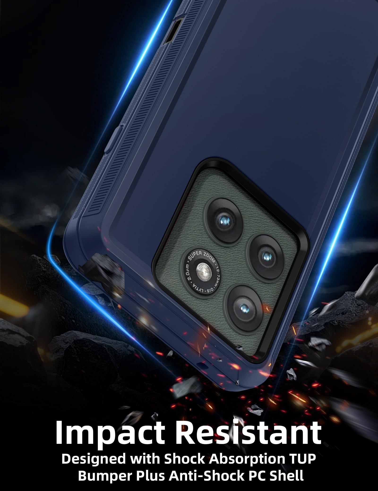 Topaux For Motorola Edge 2025 Case Anti-Shock Moto Edge 2025 Case 3-Layer Heavy Duty Full Body Protection Drop Impact Resistant