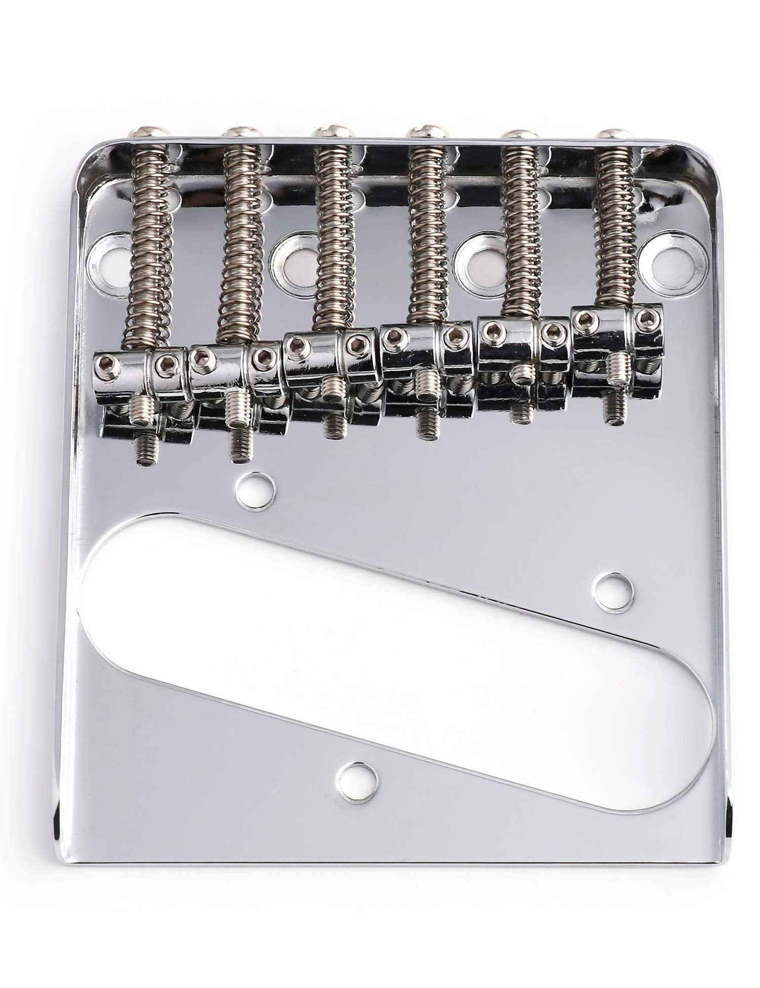 Metallor Vintage Guitar Bridge 6 Saddles String Through Body Bridge Compatible With Tele Telecaster Style Electric Guitar Parts