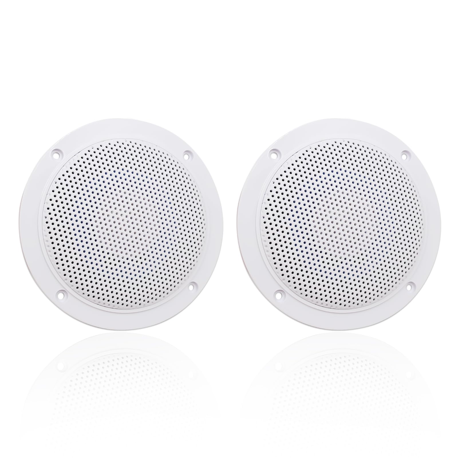 Herdio 4 Inches Waterproof Marine Ceiling Speakers With 160 Watts Power, Handling For Kitchen Bathroom Boat Car Rv Camper Motorc