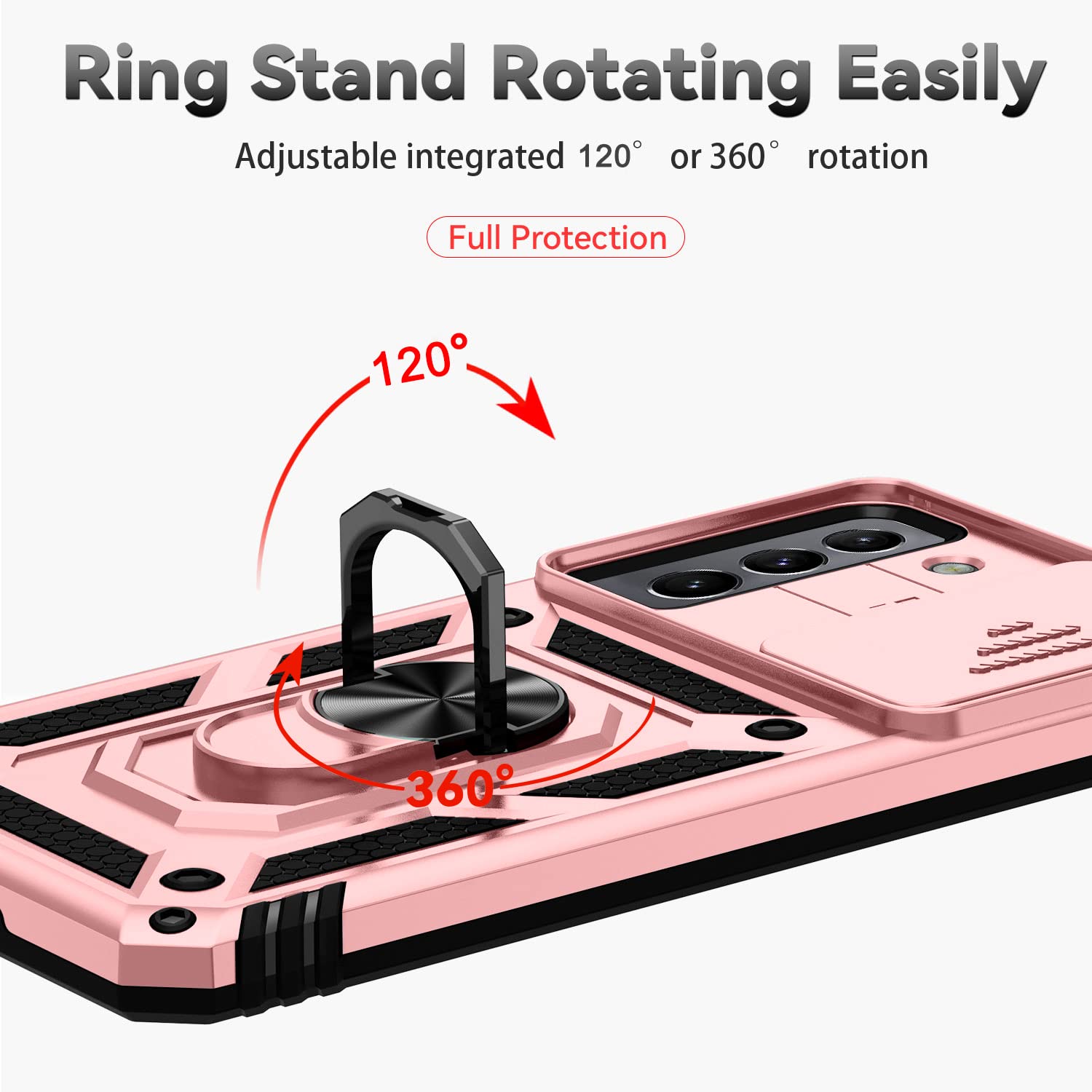 Janmitta Compatible With Samsung Galaxy S22 Case With Screen Protector[Not For S22+],Heavy Duty Shockproof Full Body Phone Cover