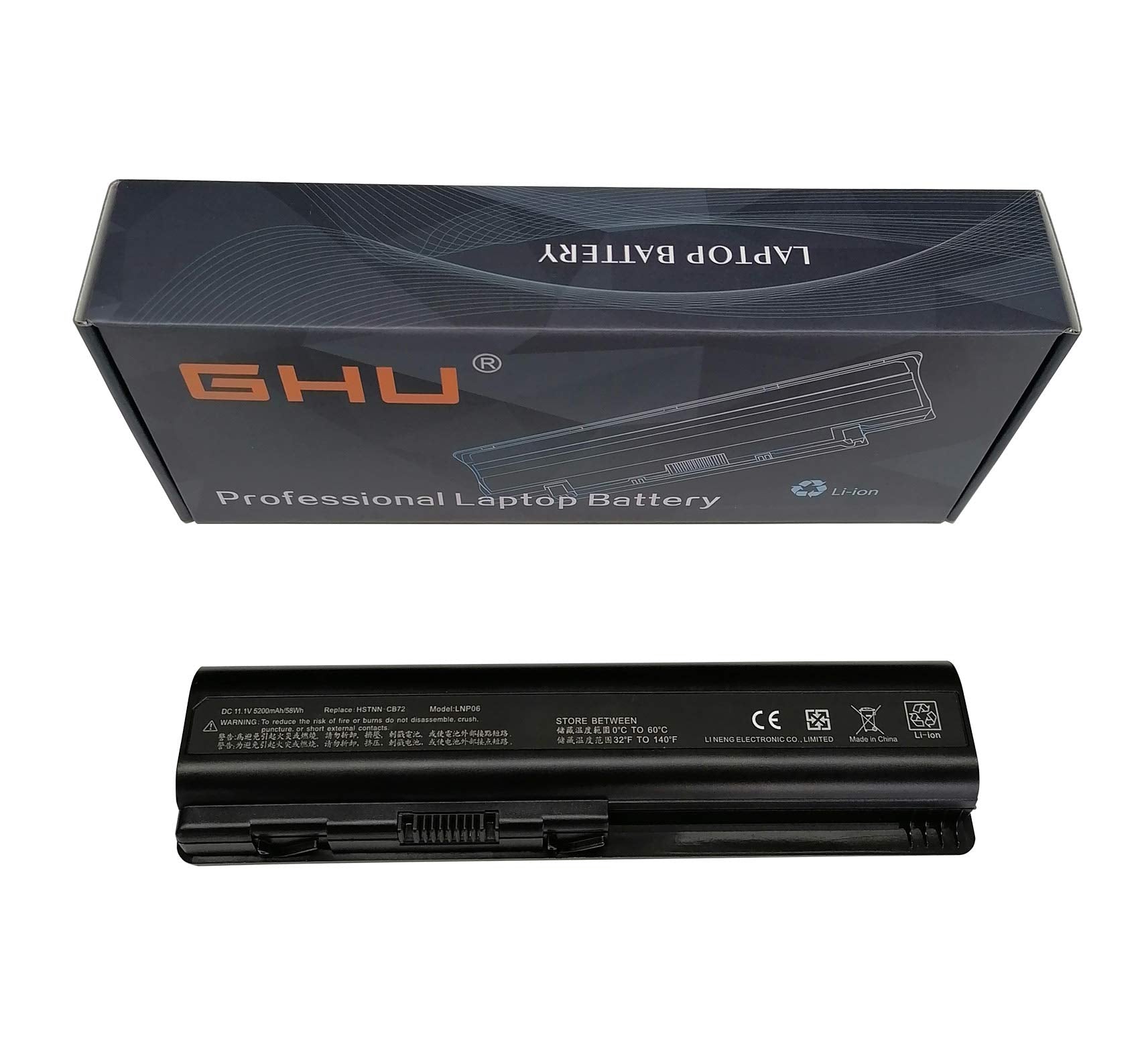 Ghu New Battery 58 Whr 484170 001 484172 001 Hstnn Cb72 Compatible With Hp Pavilion Dv4 Dv5 Compaq Presario Cq40 Cq45 Cq50 Cq60 