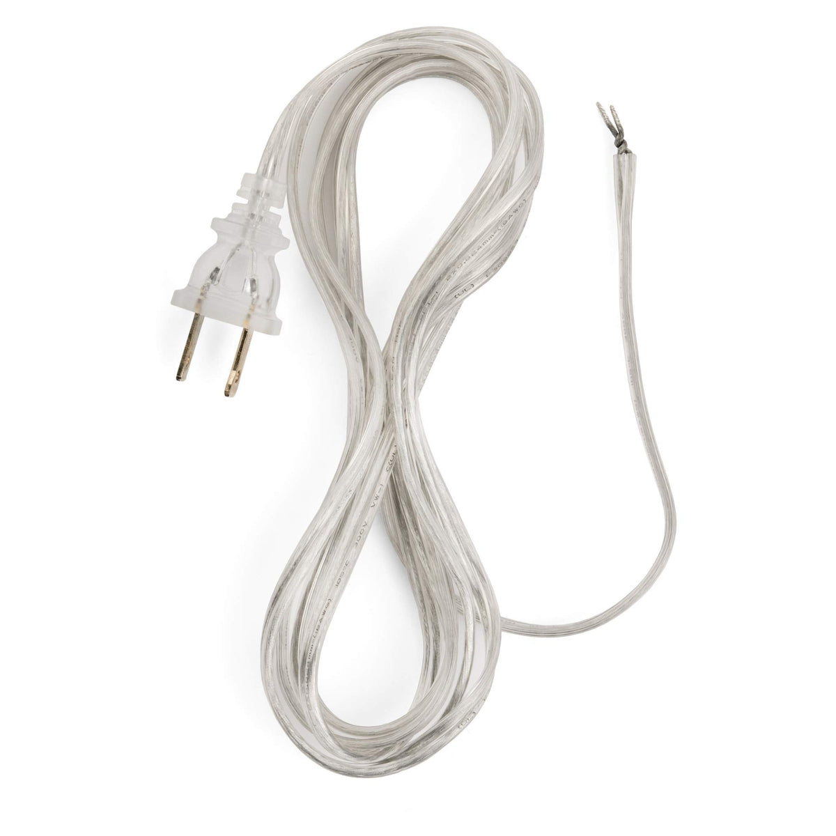 I Like That Lamp 8 Ft Silver Lamp Cord, Vinyl Covered Replacement Electrical Wire, Diy Repair For Table & Floor Lighting Fixture