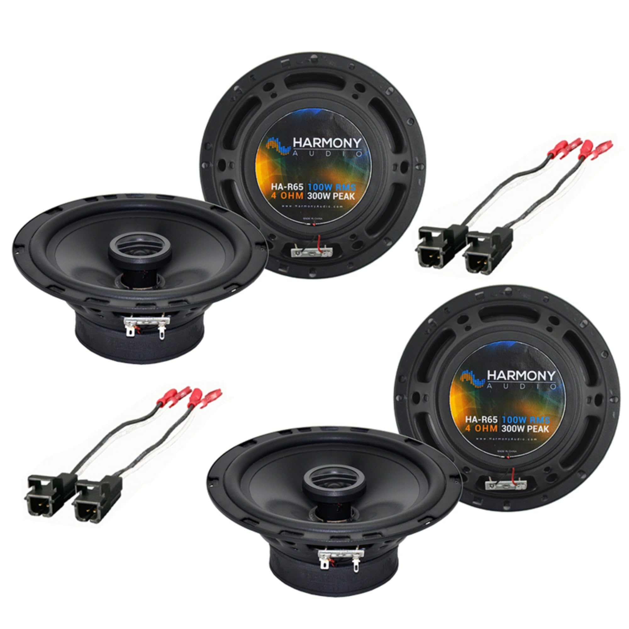 Harmony Audio Bundle Compatible with 2002-2009 Chevy Trailblazer (2) HA-R65 6.5 New Factory Speaker Replacement Upgrade Package