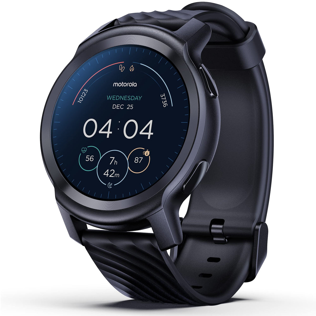 Motorola Moto Watch 100 Smart Watch 42-Millimeter Gps For Men And Women,14-Day Battery,24/7 Heart Rate, Spo2, 5 Atm Water-Resist