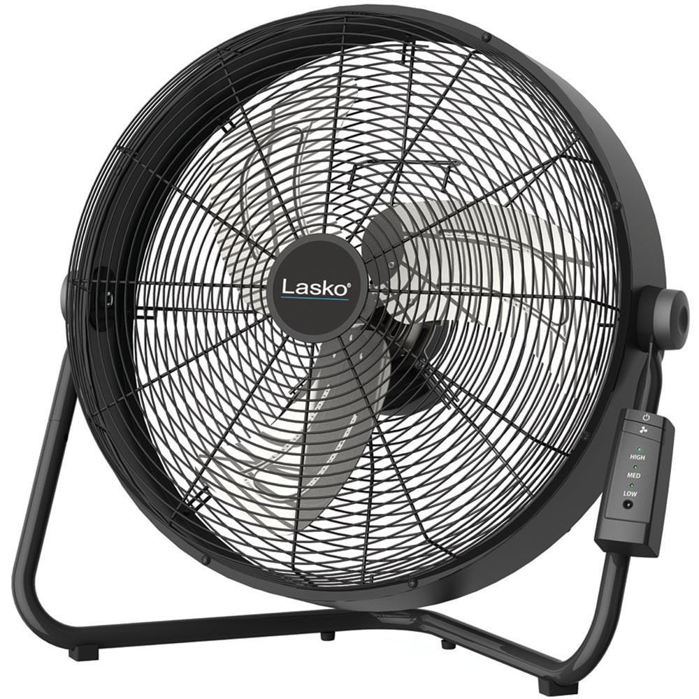 Lasko 20'' High Velocity Fan With Remote Control, Black