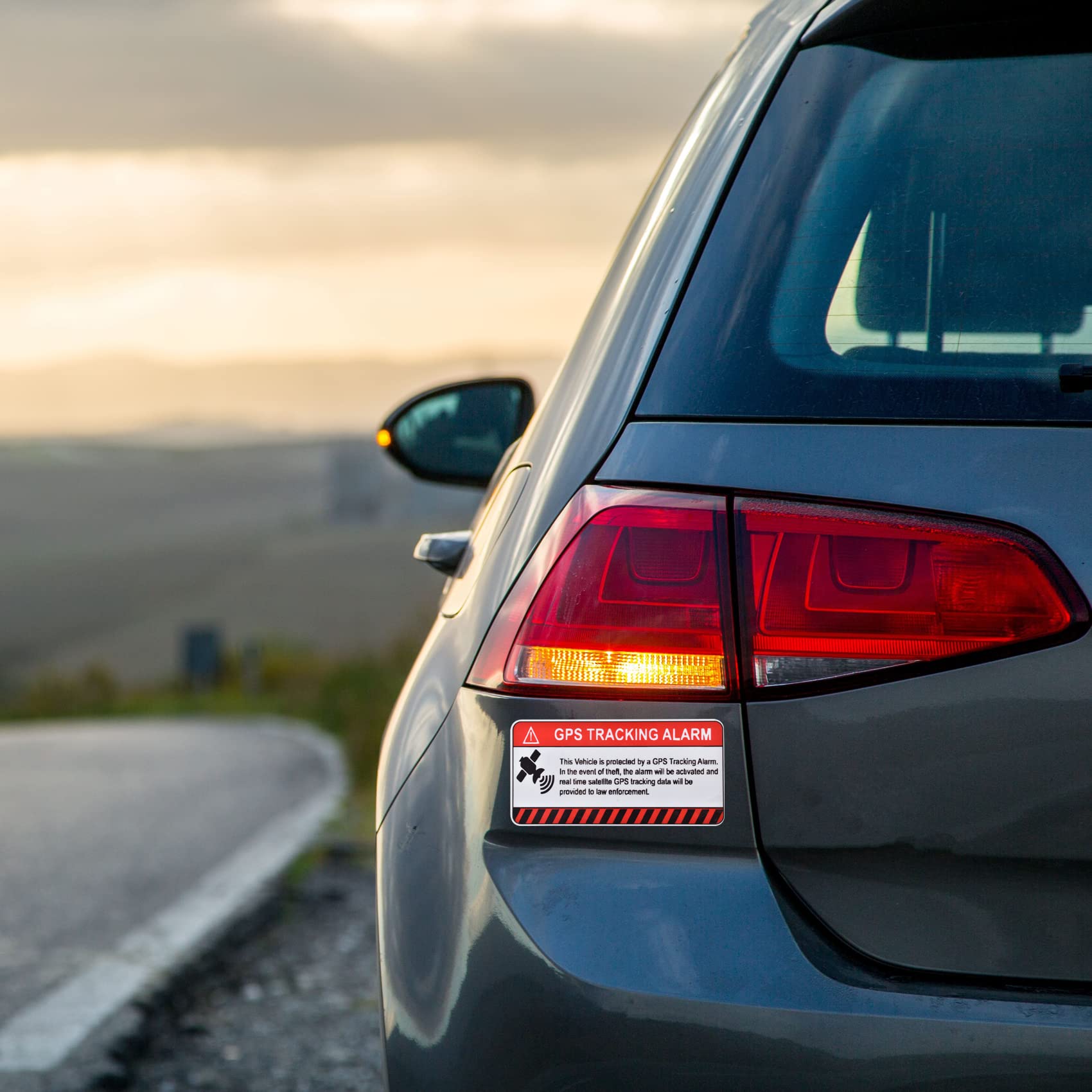 10 Pcs Gps Tracking Sticker, Car Alarm Sticker, Self Adhesive Anti Theft Car Decals With Gps Tracking Warning Sign, 2 X 4 Inch