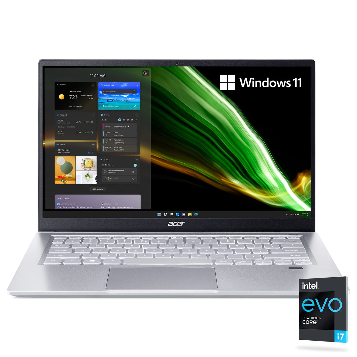 Acer Swift 3 Intel Evo Thin & Light Laptop 14.0'' Full Hd Ips Intel Core I7 1165G7 Intel Iris Xe Graphics 16Gb Lpddr4X 512Gb Nvm