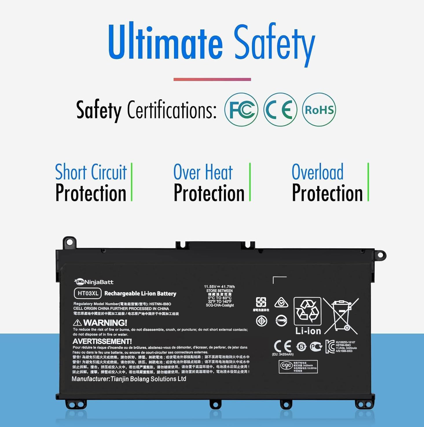 Ninjabatt Ht03Xl Battery For Hp L11119 855 Hw03Xl 7265Ngw Pavilion 15 Db Series14M Dh0003Dx 14M Dh1003Dx 15T Cs200 15 Dy0013Dx 1