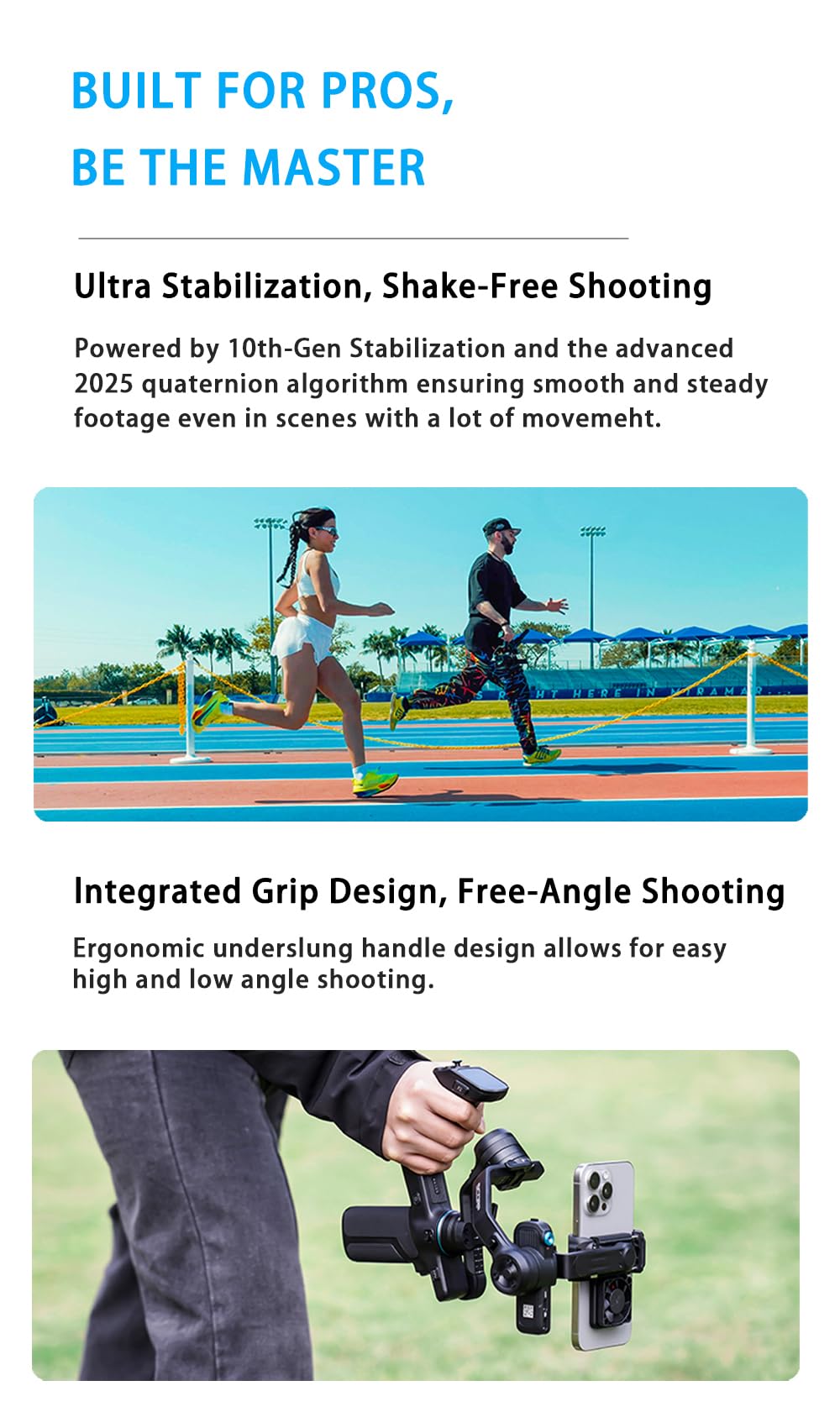 Feiyutech Scorp Mini 3 Gimbal Stabilizer For Smartphone, Built-In Ai Tracking Module & Cooling Fan, 2Kg Payload 3-Axis Phone Gim