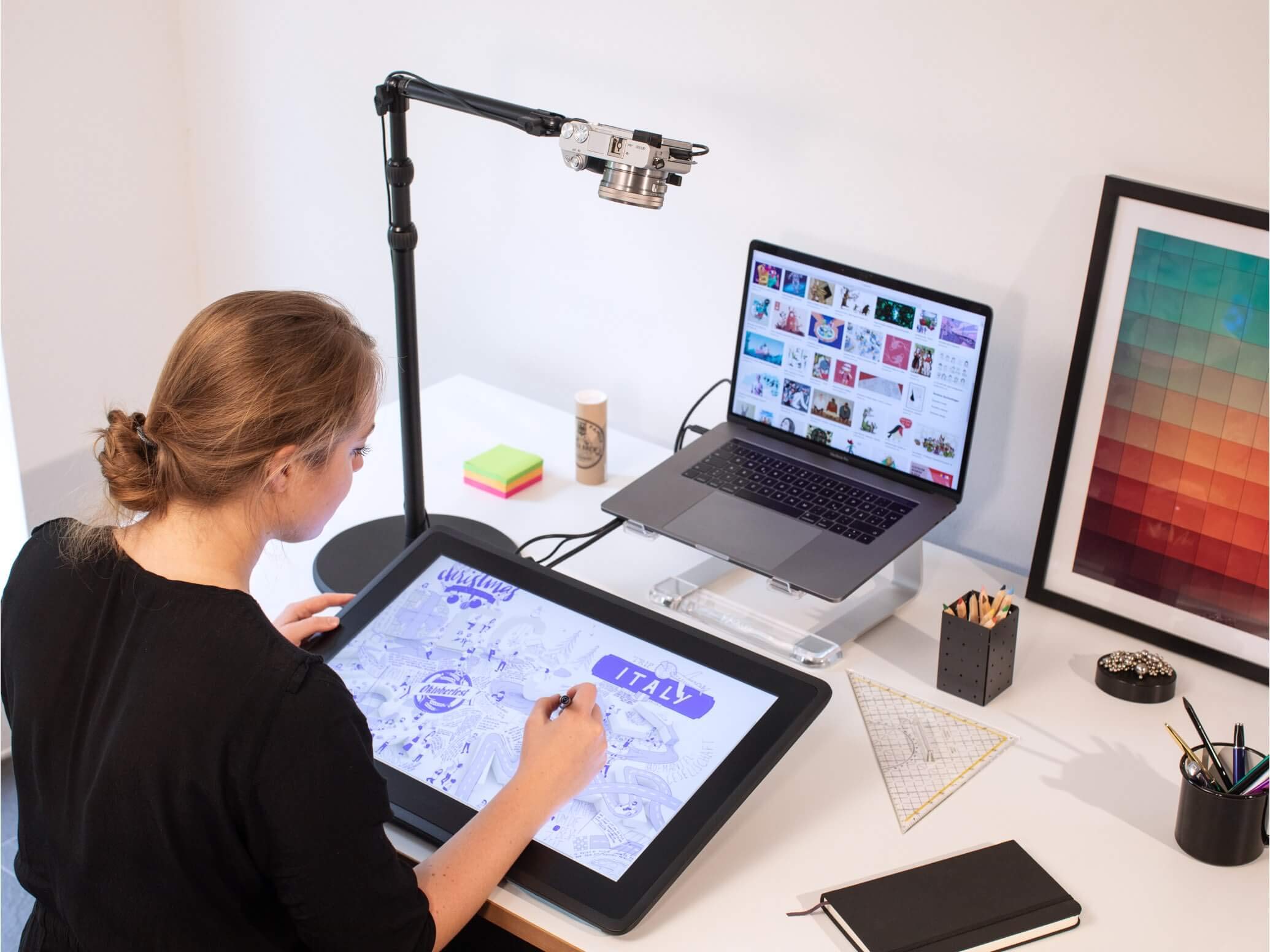 Elgato Master Mount L   Premium Desk Clamp With Pole Extendable Up To 125Cm/49In And 1/4 Inch Thread To Mount Lights,Cameras, An