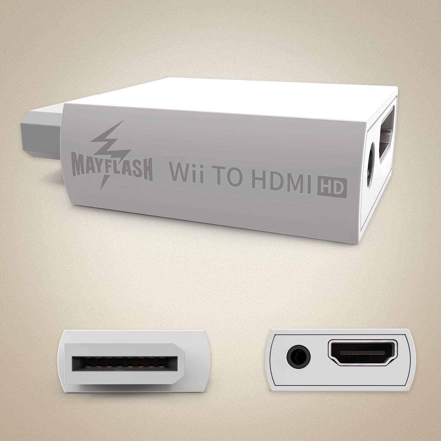 Mayflash Wii To Hdmi Converter 1080P For Full Hd Device, Wii Hdmi Adapter With 3,5Mm Audio Jack&Hdmi Output Compatible With Wii,