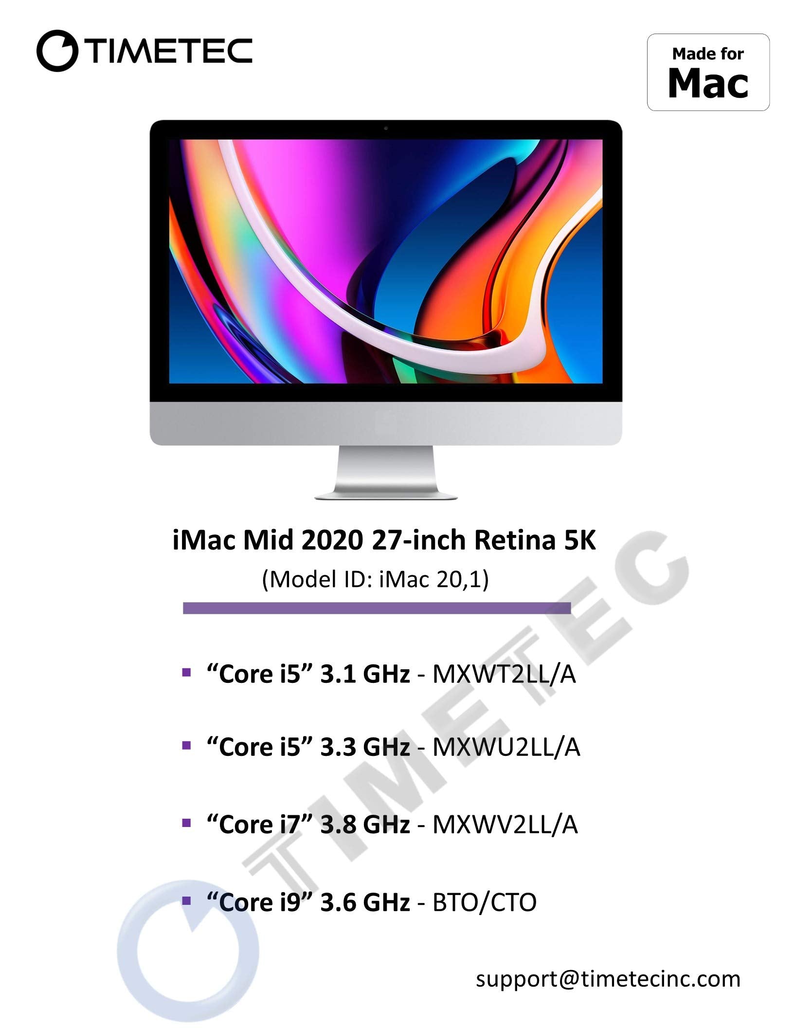 Timetec 32Gb Kit(4X8Gb) Compatible For Apple Ddr4 2666Mhz For Mid 2020 Imac (20,1/20,2) / Mid 2019 Imac (19,1) 27 Inch W/Retina