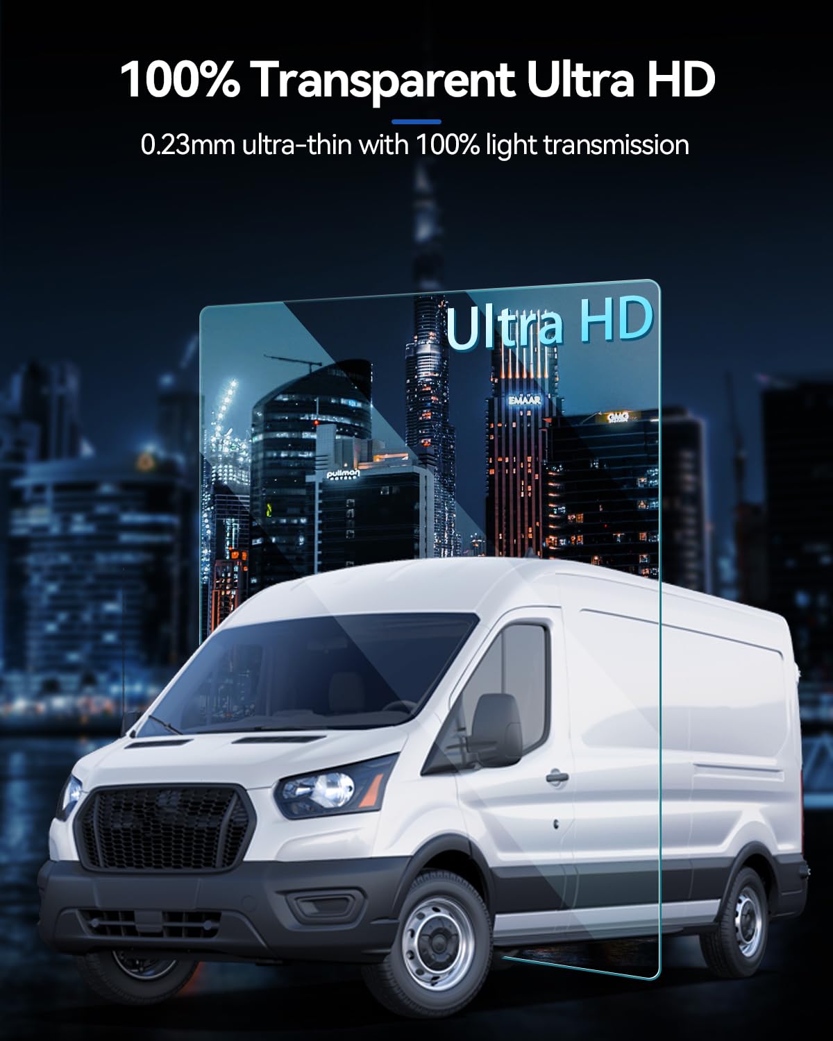 Lantu 2Pcs Car Screen Protector For 2022 2023 2024 Ford Transit (Passenger Van Xl/Xlt/Cargo Van/Crew Van) Accessories Nano Gps N