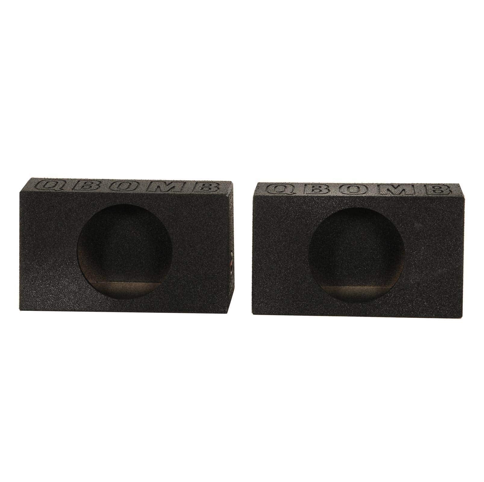 Q Power Qbomb Single 12 Inch Sealed Subwoofer Sub Boxes Bedliner Spray, 2 Pack