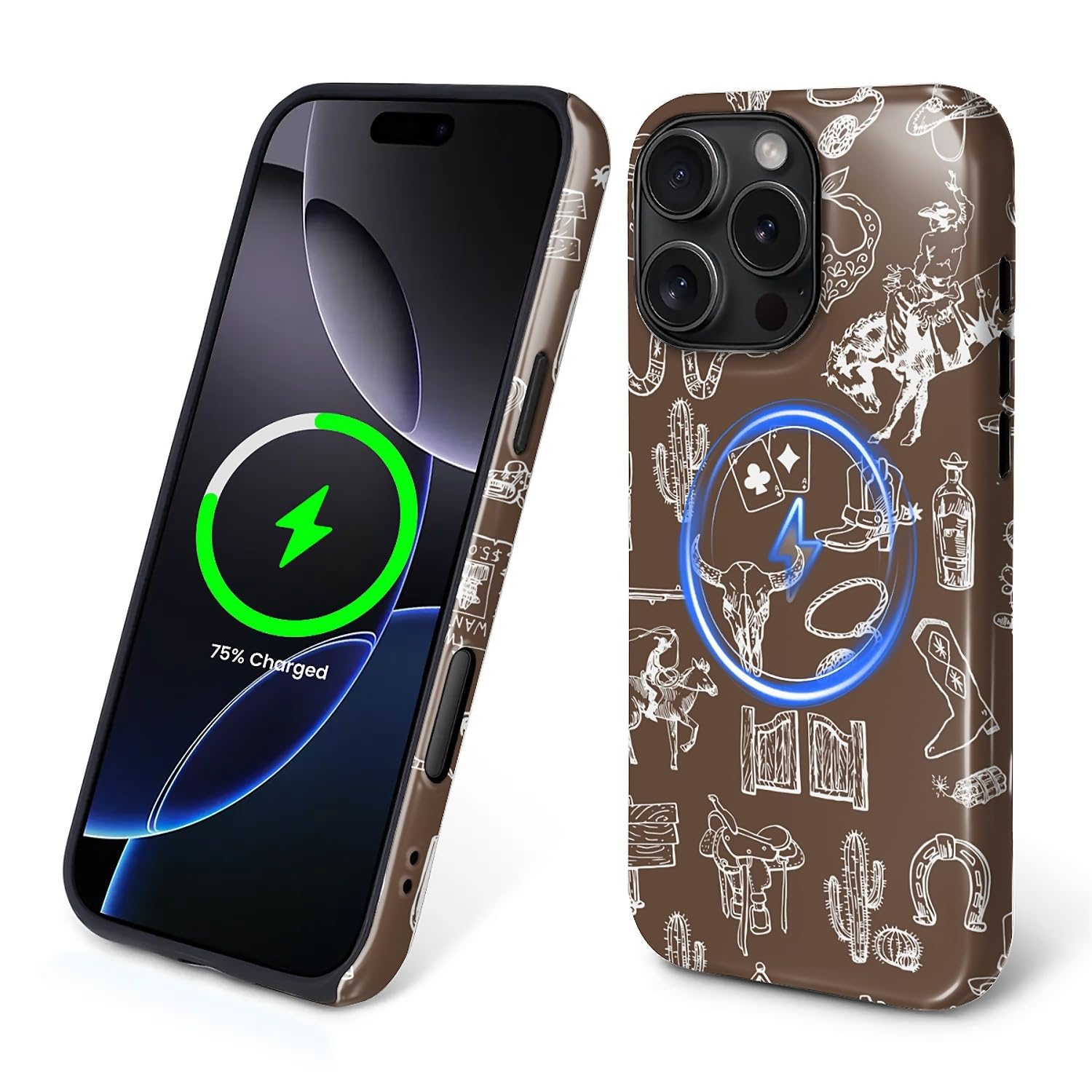 Flivro Magnetic Case for iPhone 16 Pro Max, Compatible with Magsafe,PC Hard Shell & Silicone Inner Bumper, Anti-Scratch Full-Bod