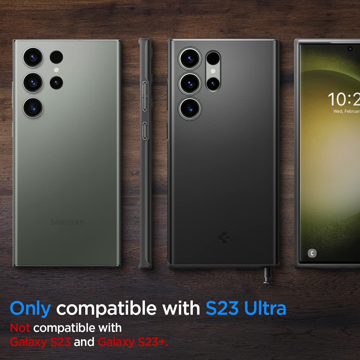 Spigen Thin Fit Designed For Galaxy S23 Ultra Case (2023)   Black