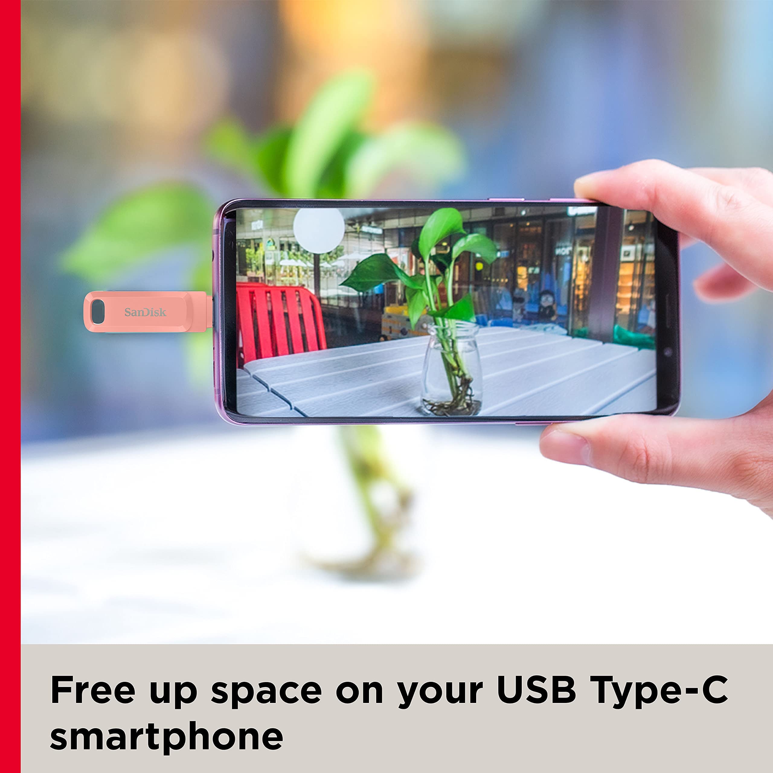 Sandisk 128Gb Ultra Dual Drive Go Usb Type-C Flash Drive, Peach - Sdddc3-128G-G46Pc