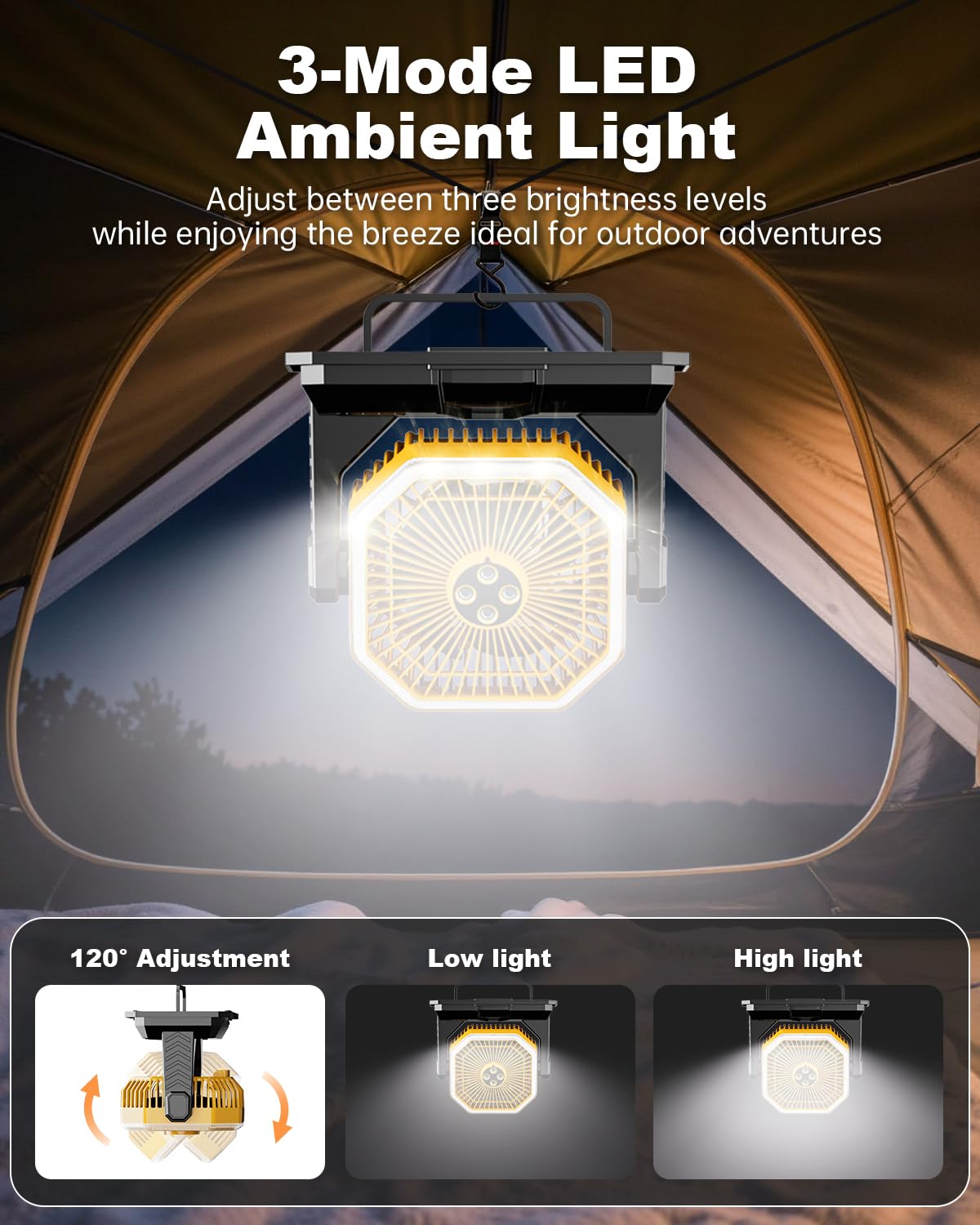 Portable Misting Fan, 24000Mah Rechargeable Outdoor Cooler, Battery Operated Personal Fan With3 Speeds & 8L Bucket For Patio, Ca