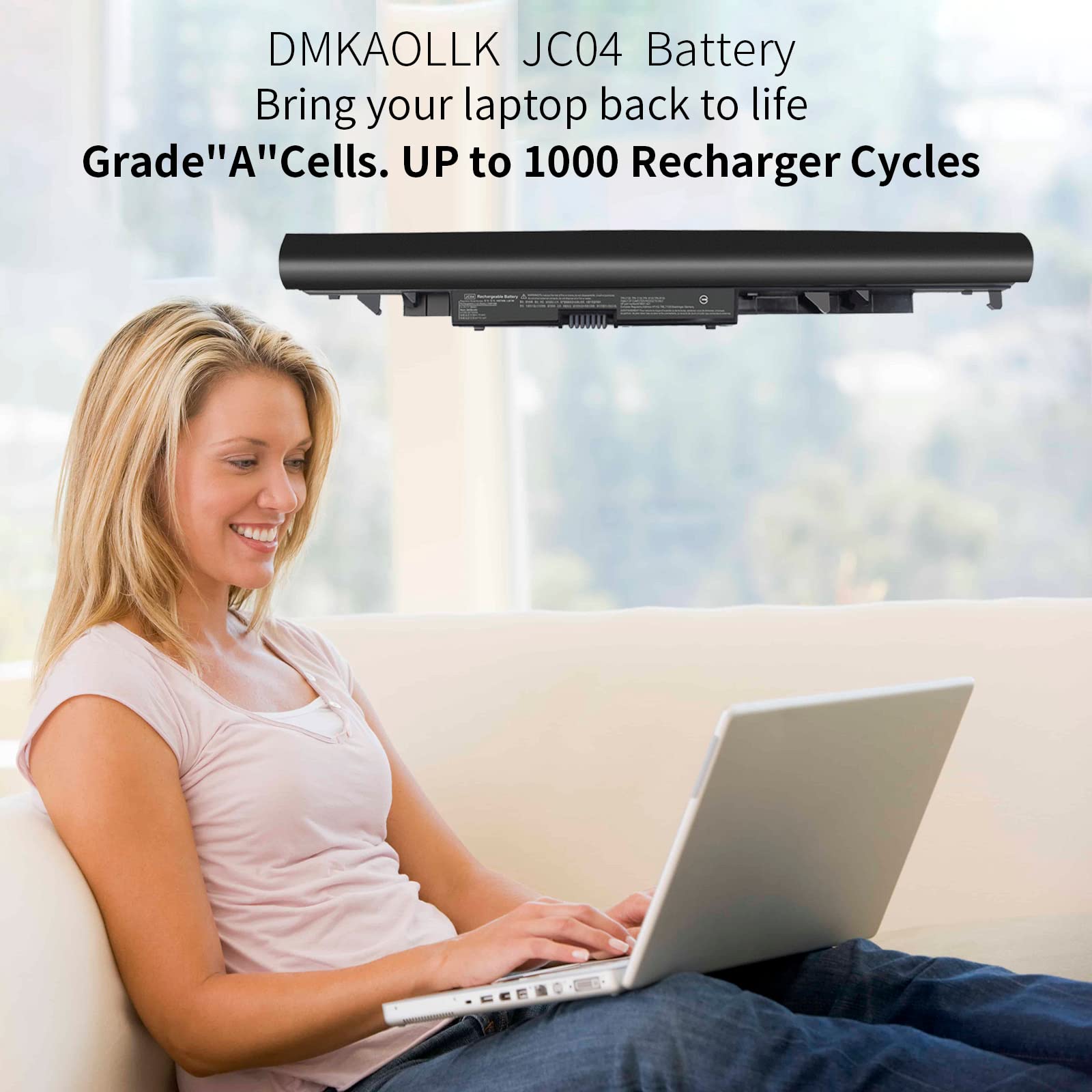 Dmkaollk Jc04 Jc03 Battery For Hp Spare 919700 850 919681 421 15 Bs0Xx 15 Bs1Xx 15 Bs2Xx 15 Bs031Wm 15 Bs027La 15 Bs015La 14 Bs0