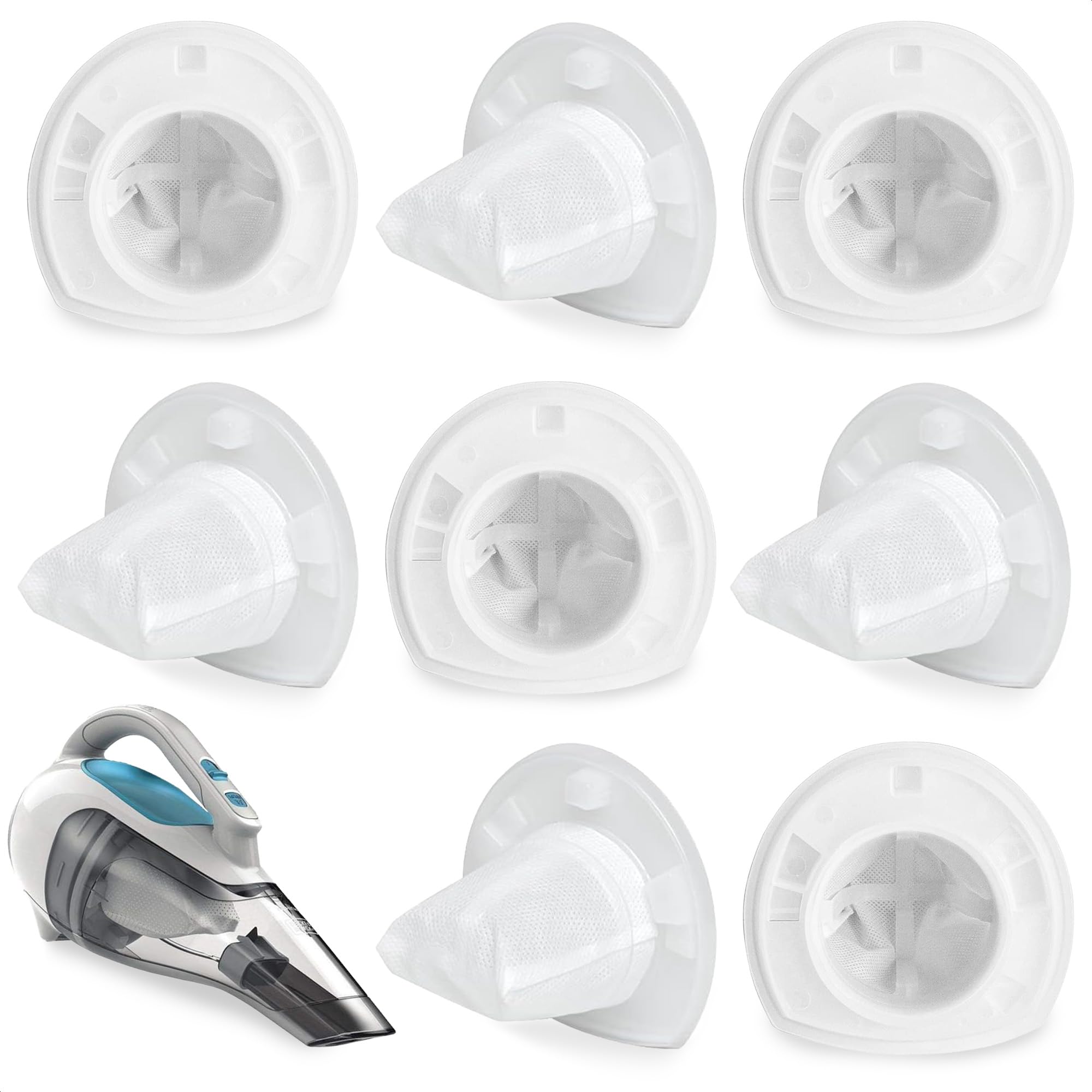 Black And Decker Handheld Vacuum Filter   8Pcs Replacement Handheld Vacuum Filters Compatible With Chv1410L Chv9610 Chv1210 Chv1