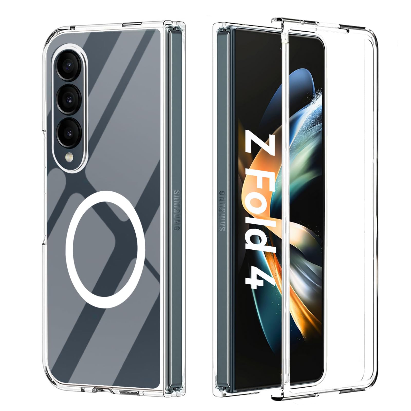 Deekeewe Magnetic Case For Samsung Galaxy Z Fold 4,Galaxy Z Fold 4 Phone Case Compatible With Magsafe,Slim Thin Shockproof Prote