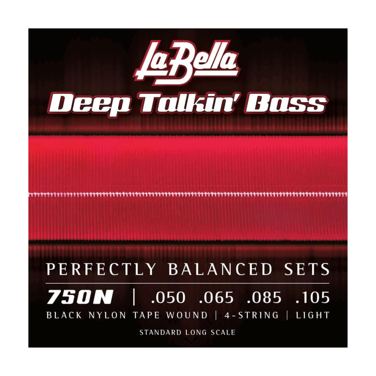 La Bella 750N Black Nylon Tape, Light 50 105