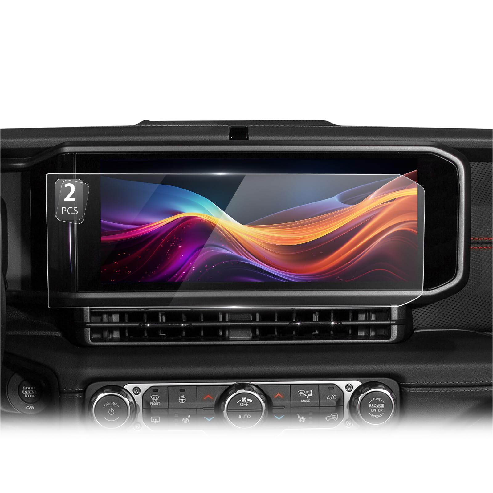 Cdefg 2 Pcs Anti Reflection Screen Protector For 2024 Jeep Wrangler/Jeep Gladiator 2024 Accessories For Wrangler/Gladiator, Jeep Wrangler 4Xe 2024 12.3' Ar Ultra Clear, Anti Glare, 2Pcs