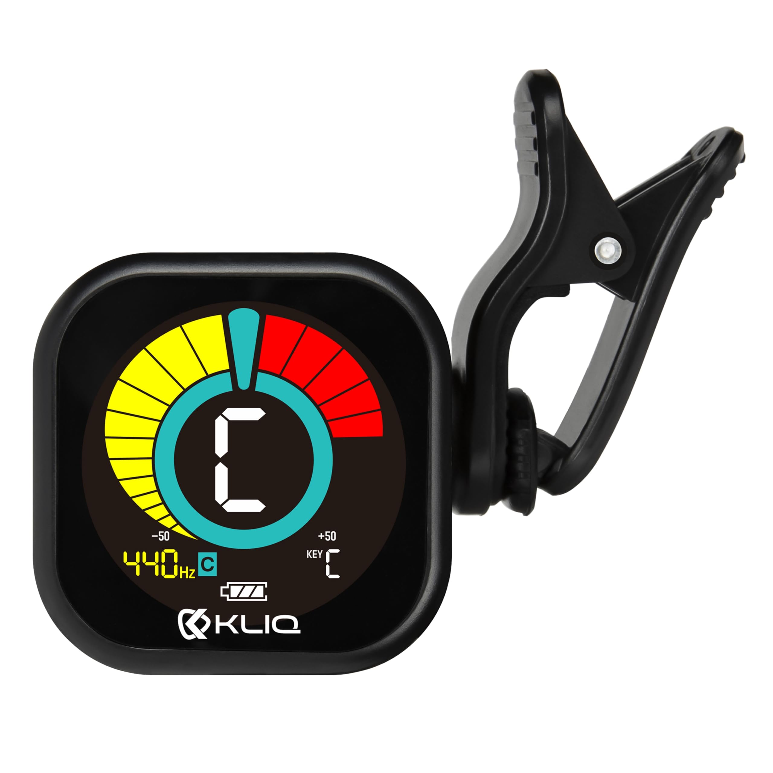 Kliq Ubertuner Pdq   Rechargeable Professional Clip On Tuner For All Instruments   With Guitar, Ukulele, Violin, Bass & Chromati
