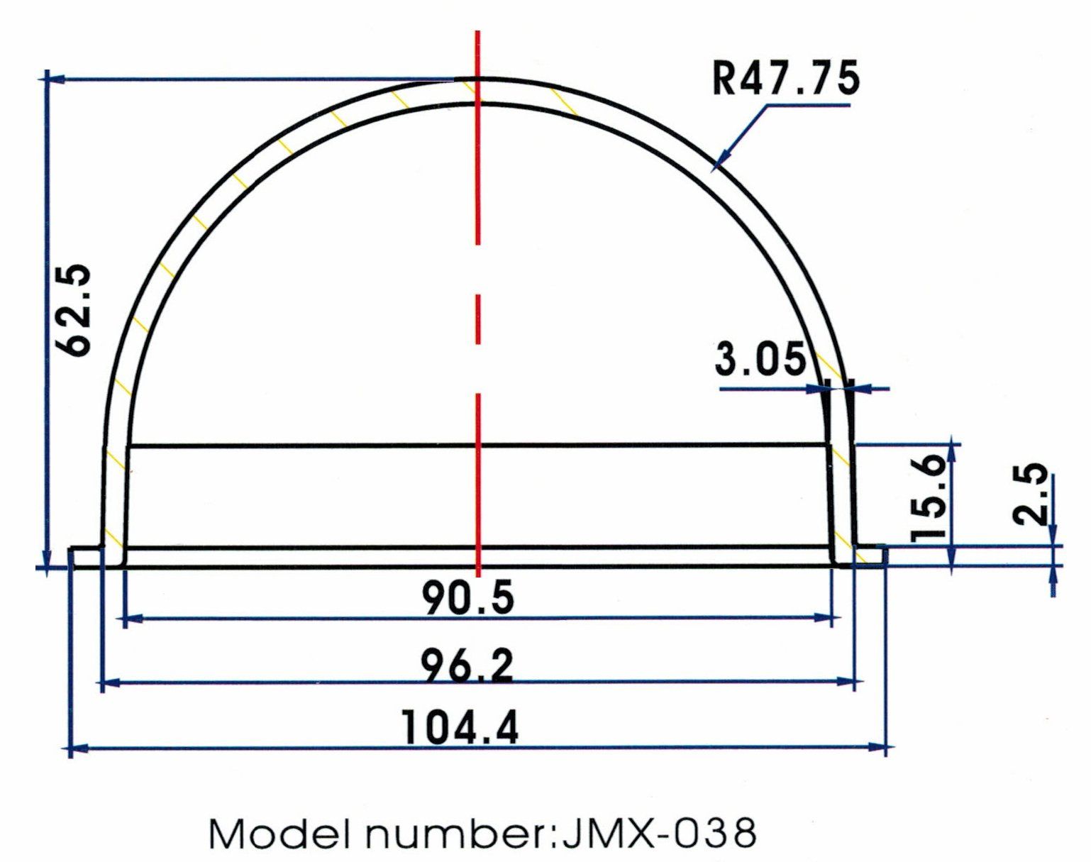 Jmx Acrylic/Pc Cctv Replacement Clear Camera Dome Cover Security Camera Housing Pet Dog Fence Window Skylight Window (3.8 Inches