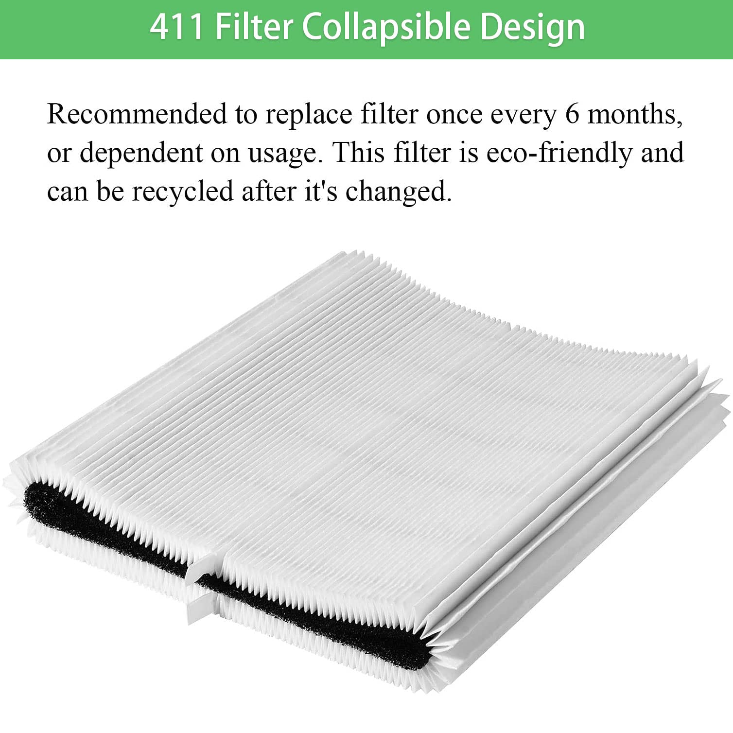 Laukowind Replacement Filters For Blueair Blue Pure 411 411+ Auto Mini   Hepa Parts With Silent Activated Carbon, Fit For Cleane
