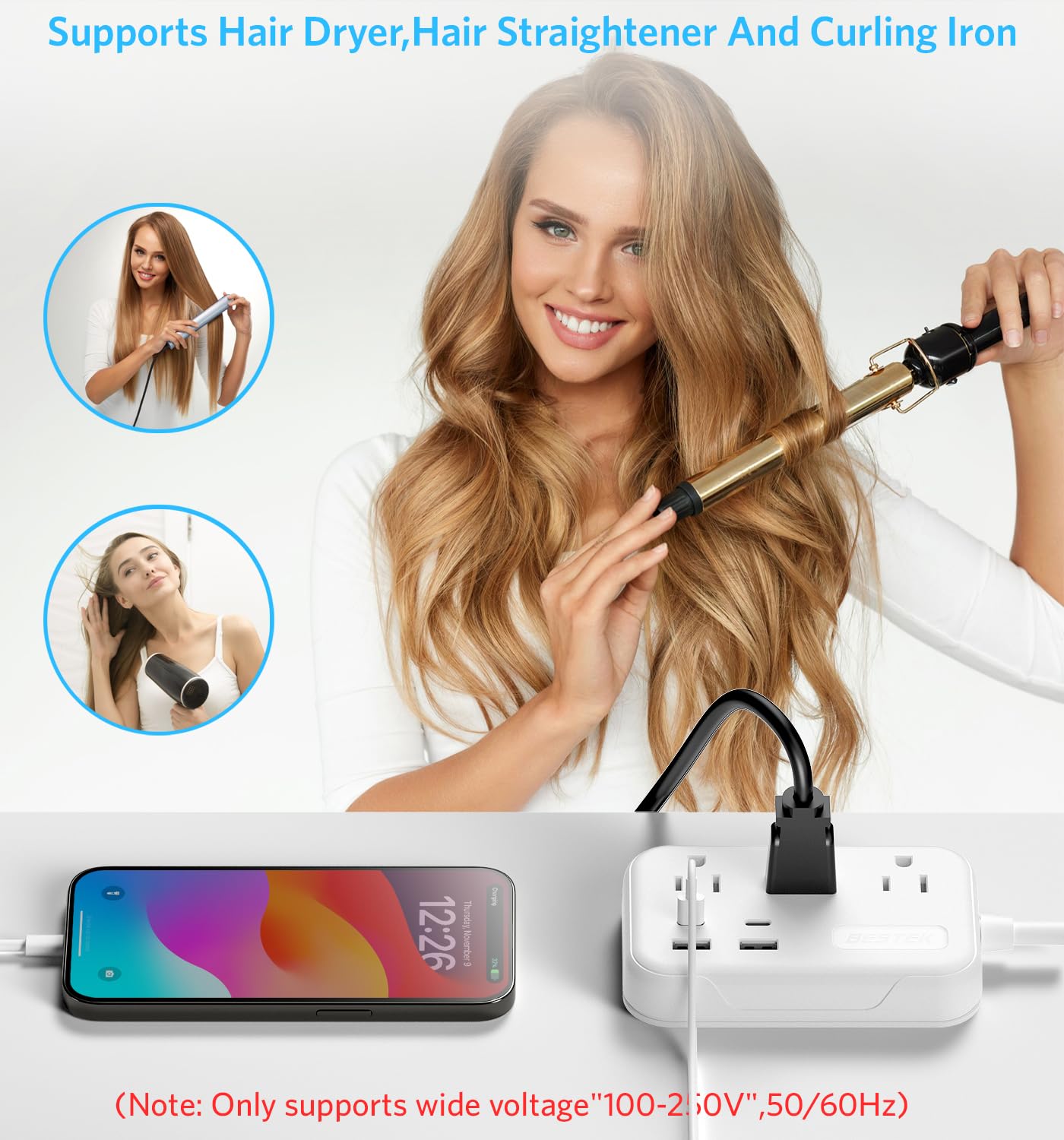 Bestek Uk Travel Plug Adapter: European Travel Plug Adapter   Us To Uk Plug Adapter With 20W Usb C Charger   3 Ac Outlets And 4